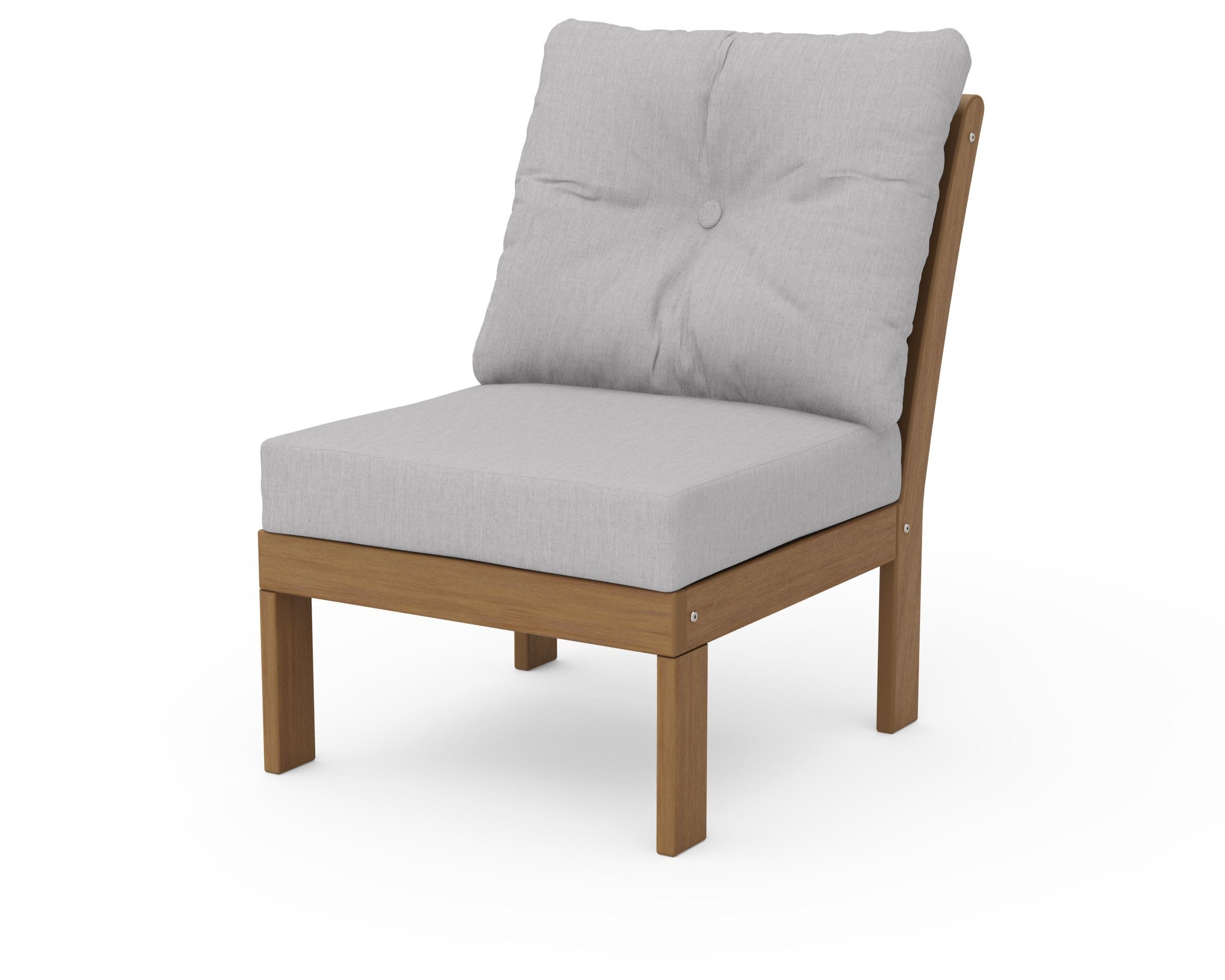 Vineyard Modular Armless Chair in Natural / Granite