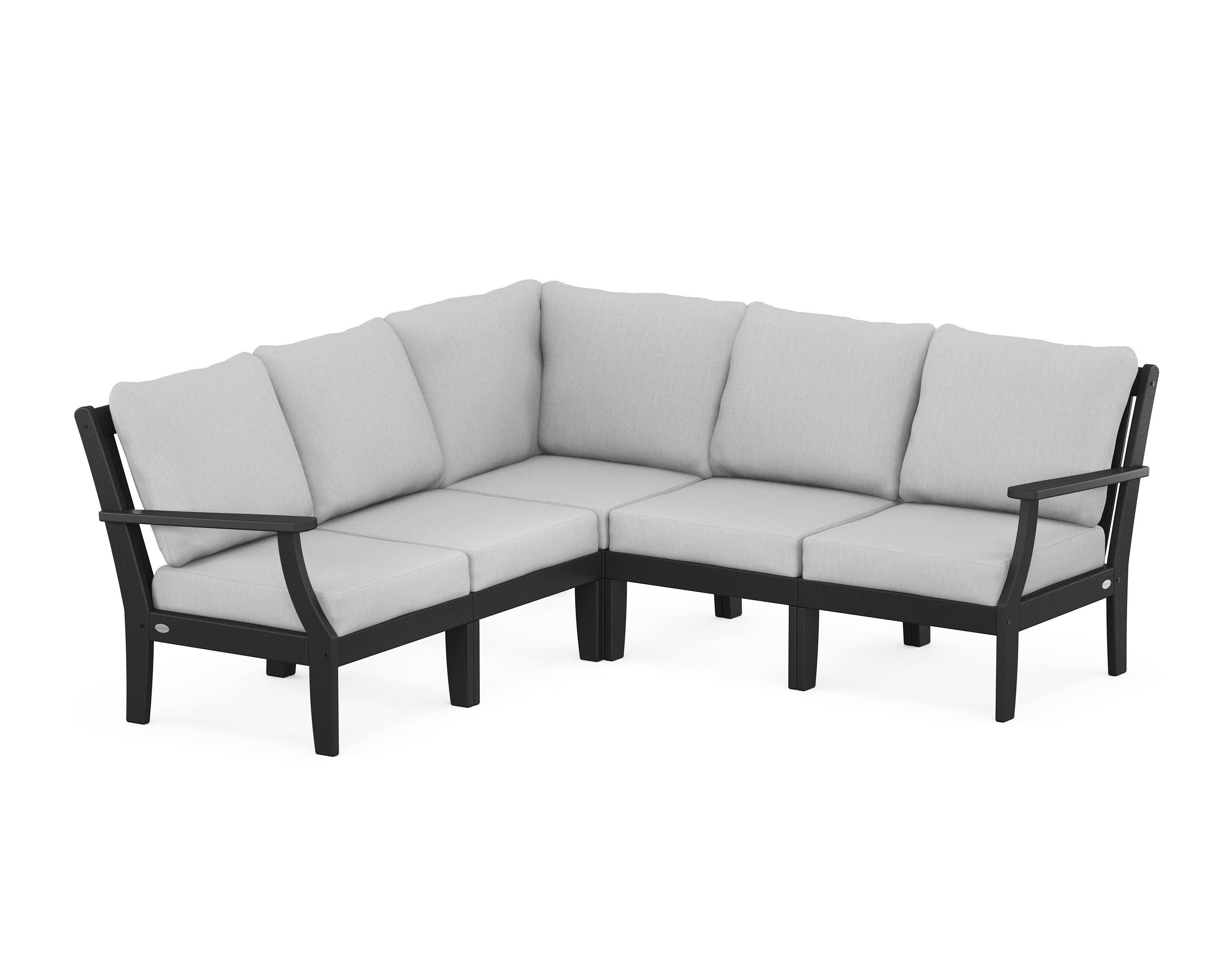 Braxton Modular 5-Piece Deep Seating Set in Black / Granite