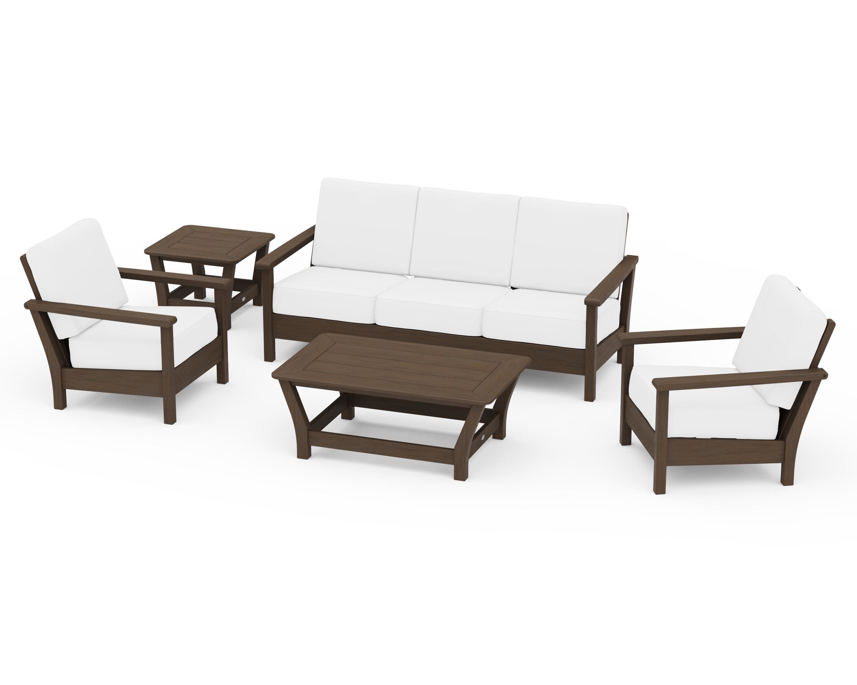 Harbour 5-Piece Deep Seating Set in Kona / Natural