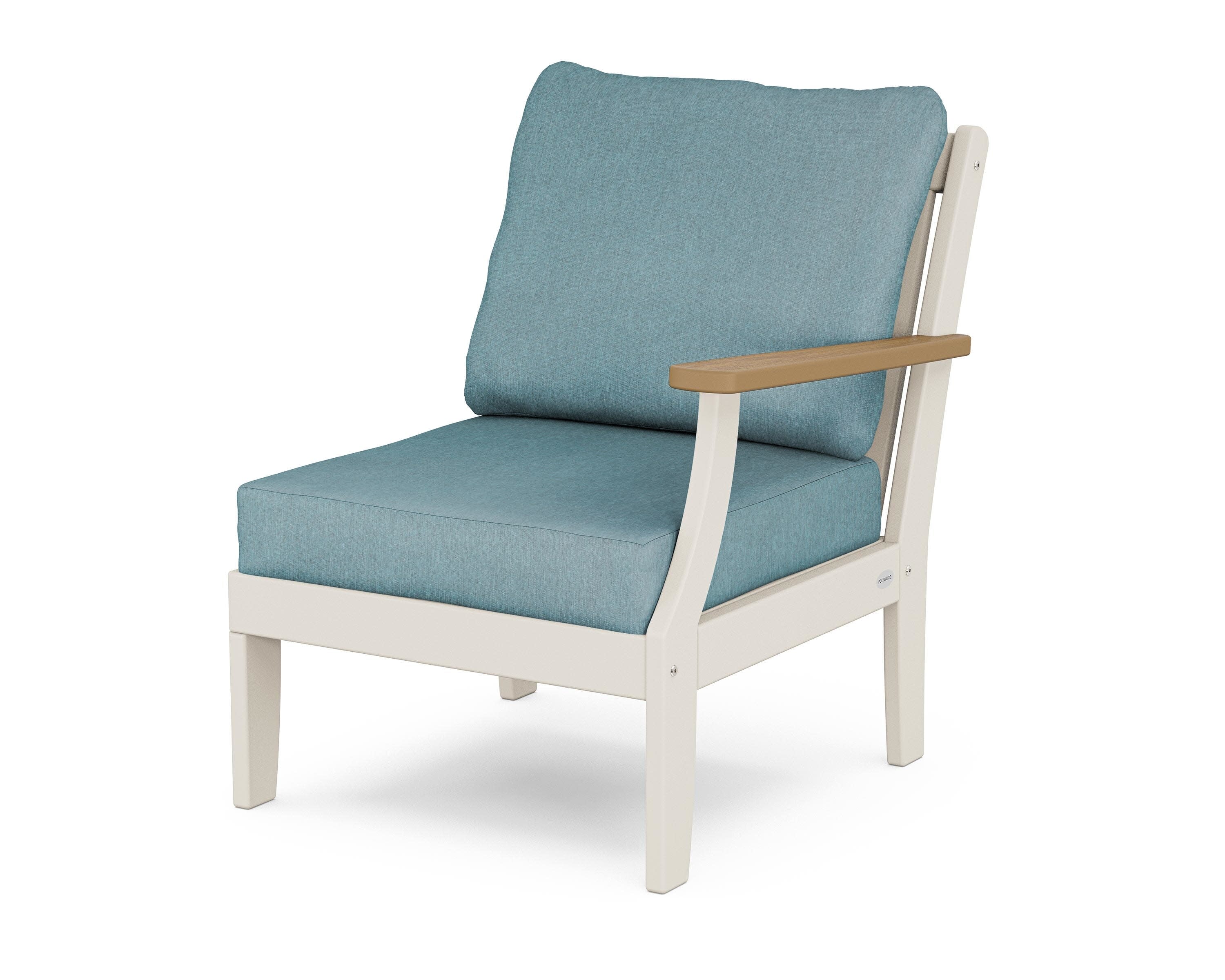 Braxton Modular Right Arm Chair in Sand / Natural / Ocean Teal