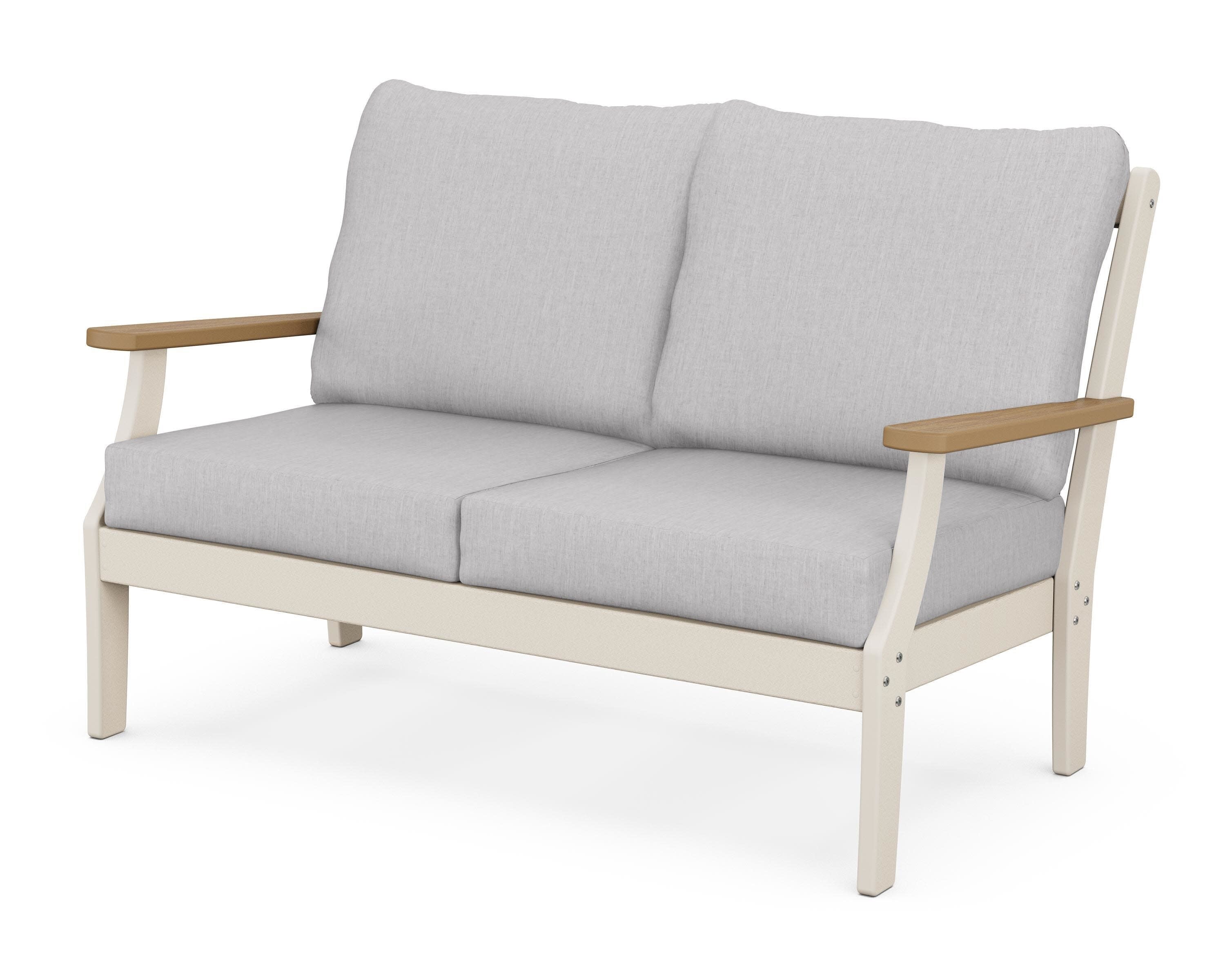 Braxton Deep Seating Loveseat in Sand / Natural / Granite
