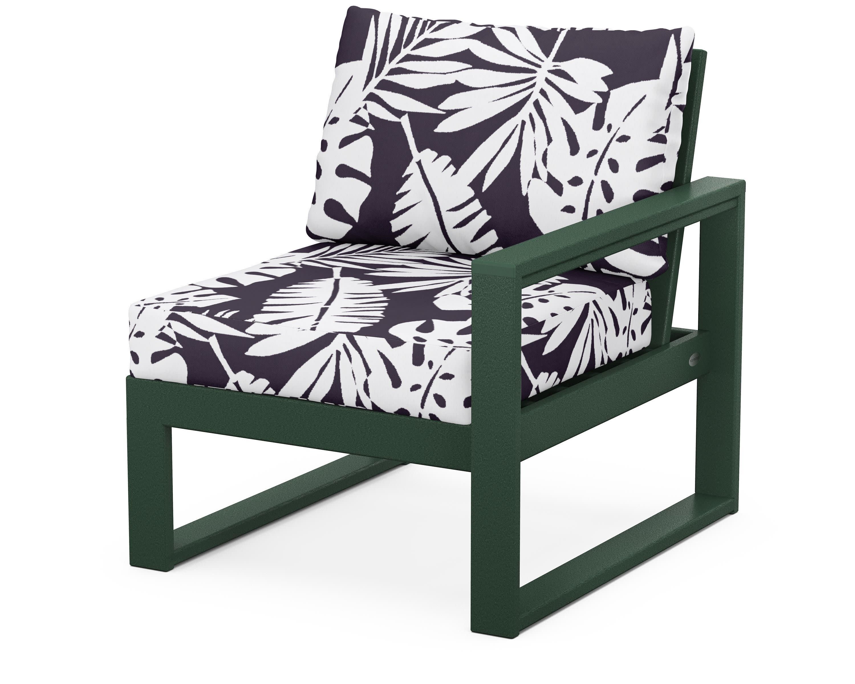 EDGE Modular Right Arm Chair in Green / Leaf Navy