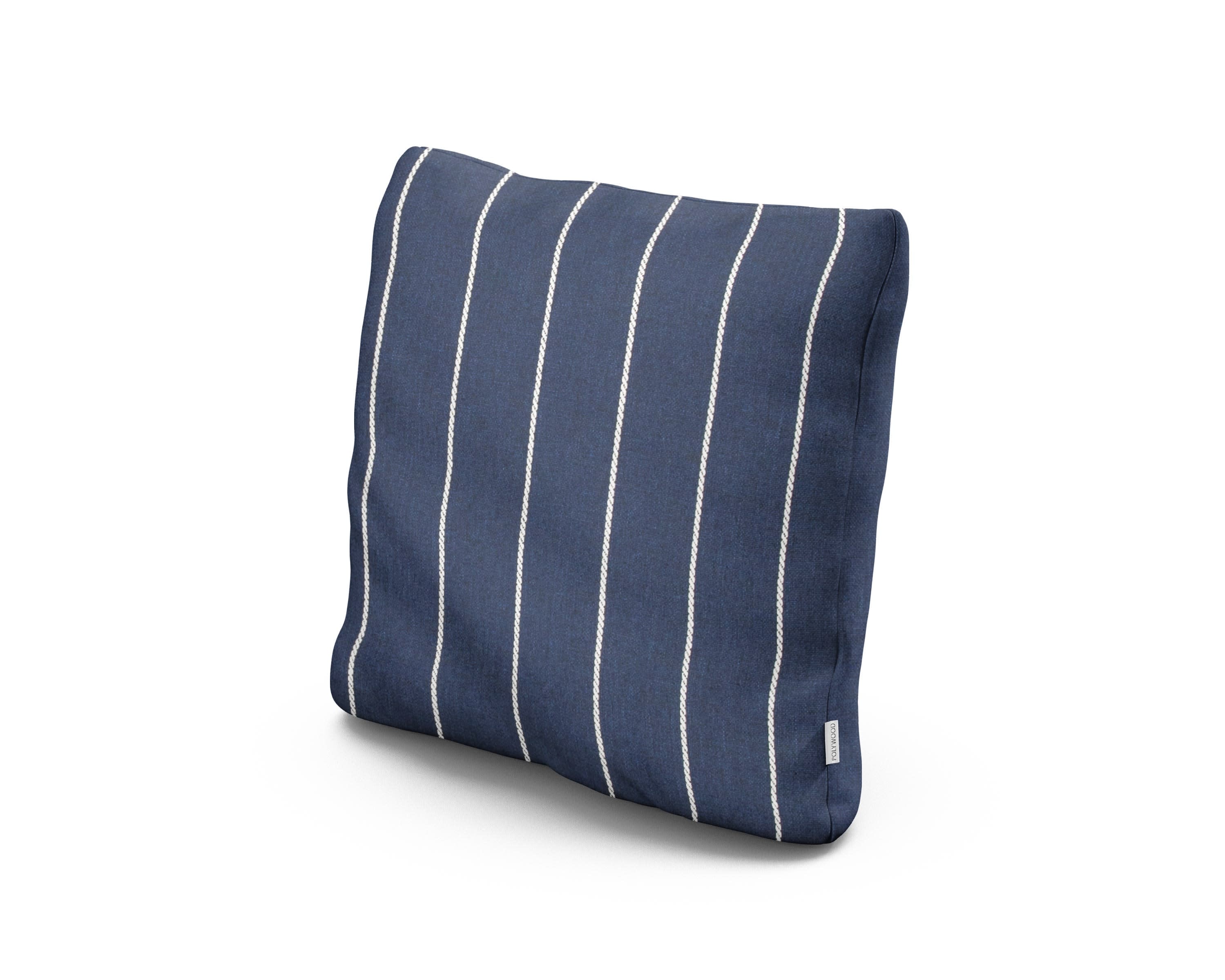 18" Outdoor Throw Pillow in Pencil Navy