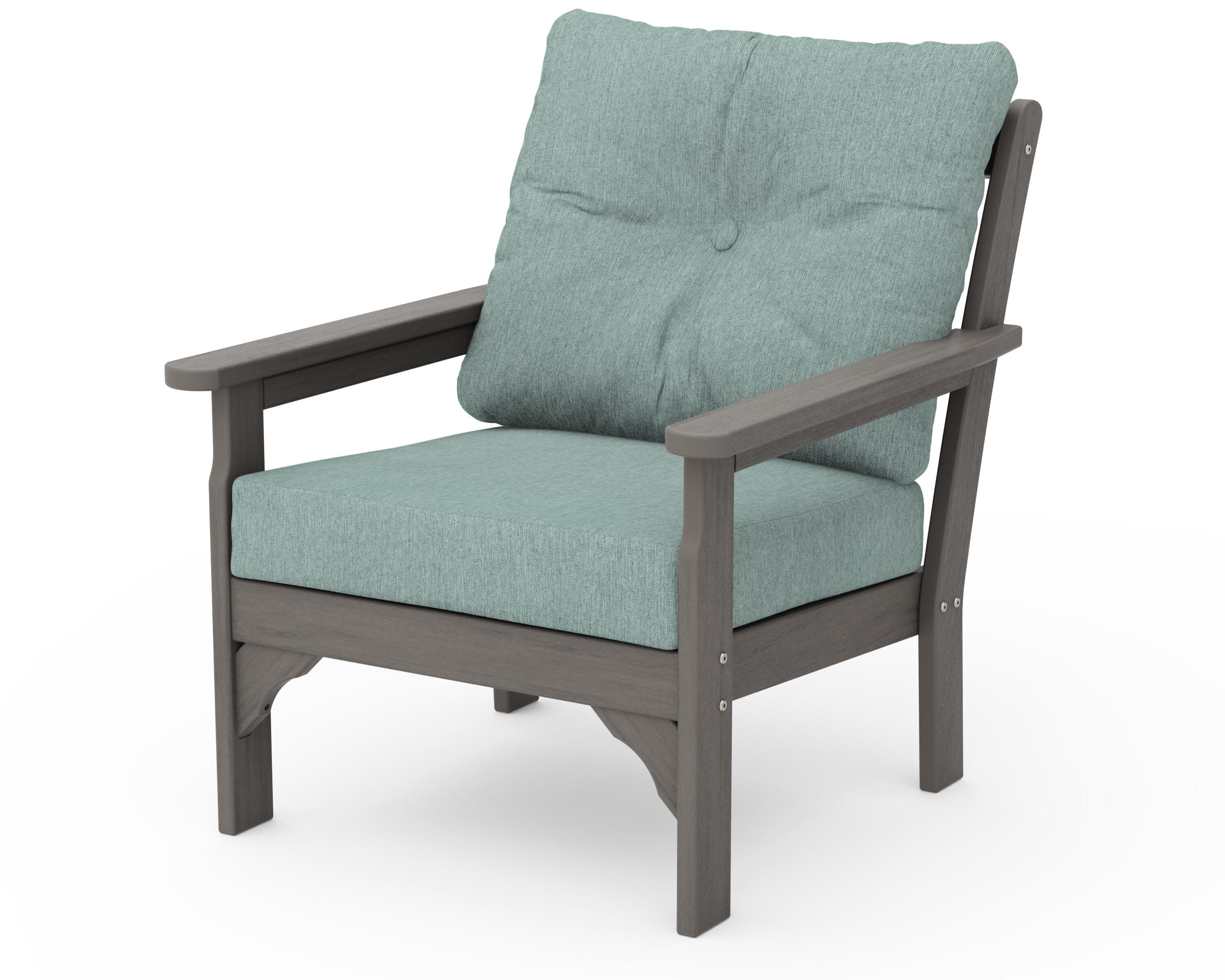 Vineyard Deep Seating Chair in Driftwood / Glacier Spa