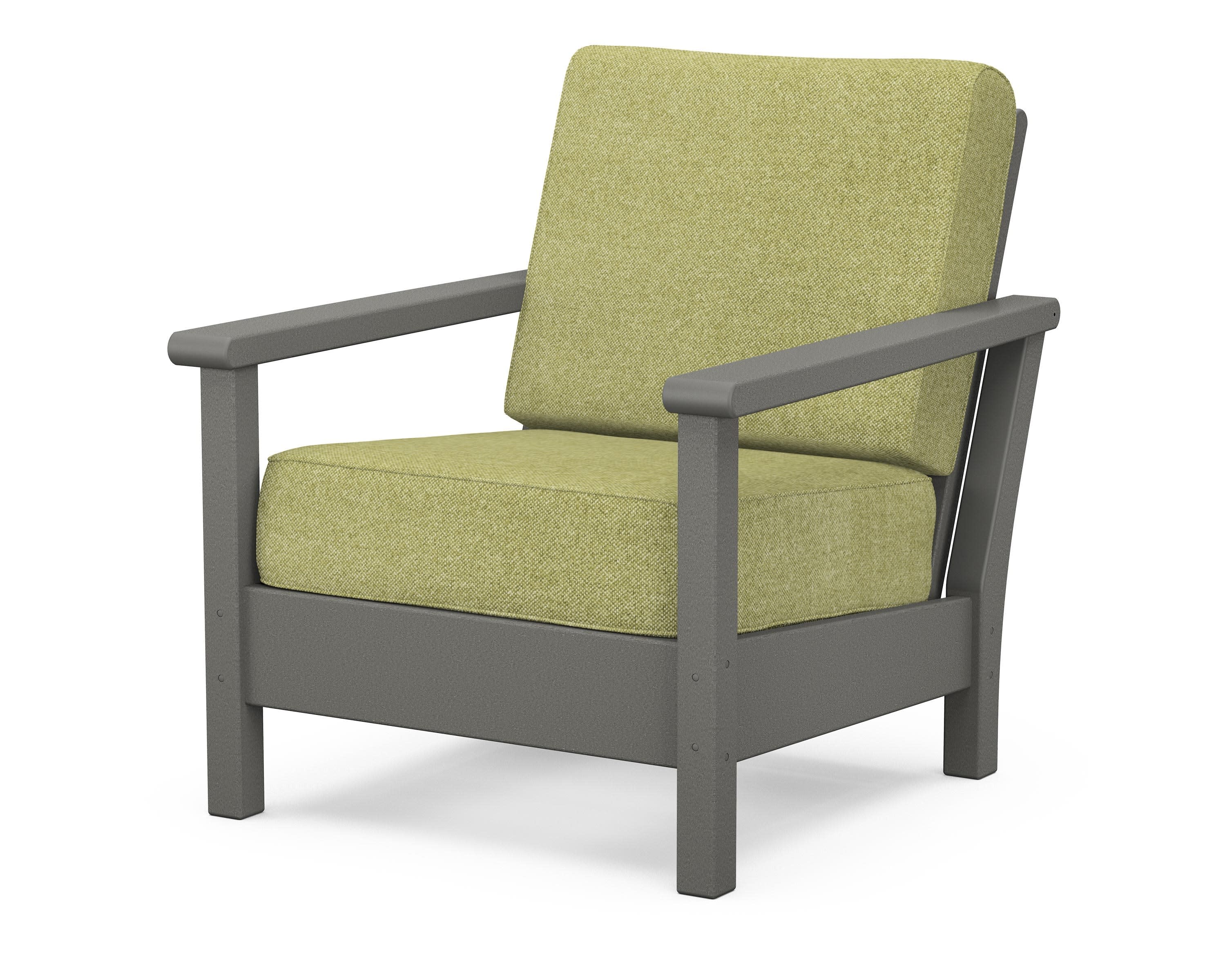 Harbour Deep Seating Chair in Slate Grey / Chartreuse Boucle