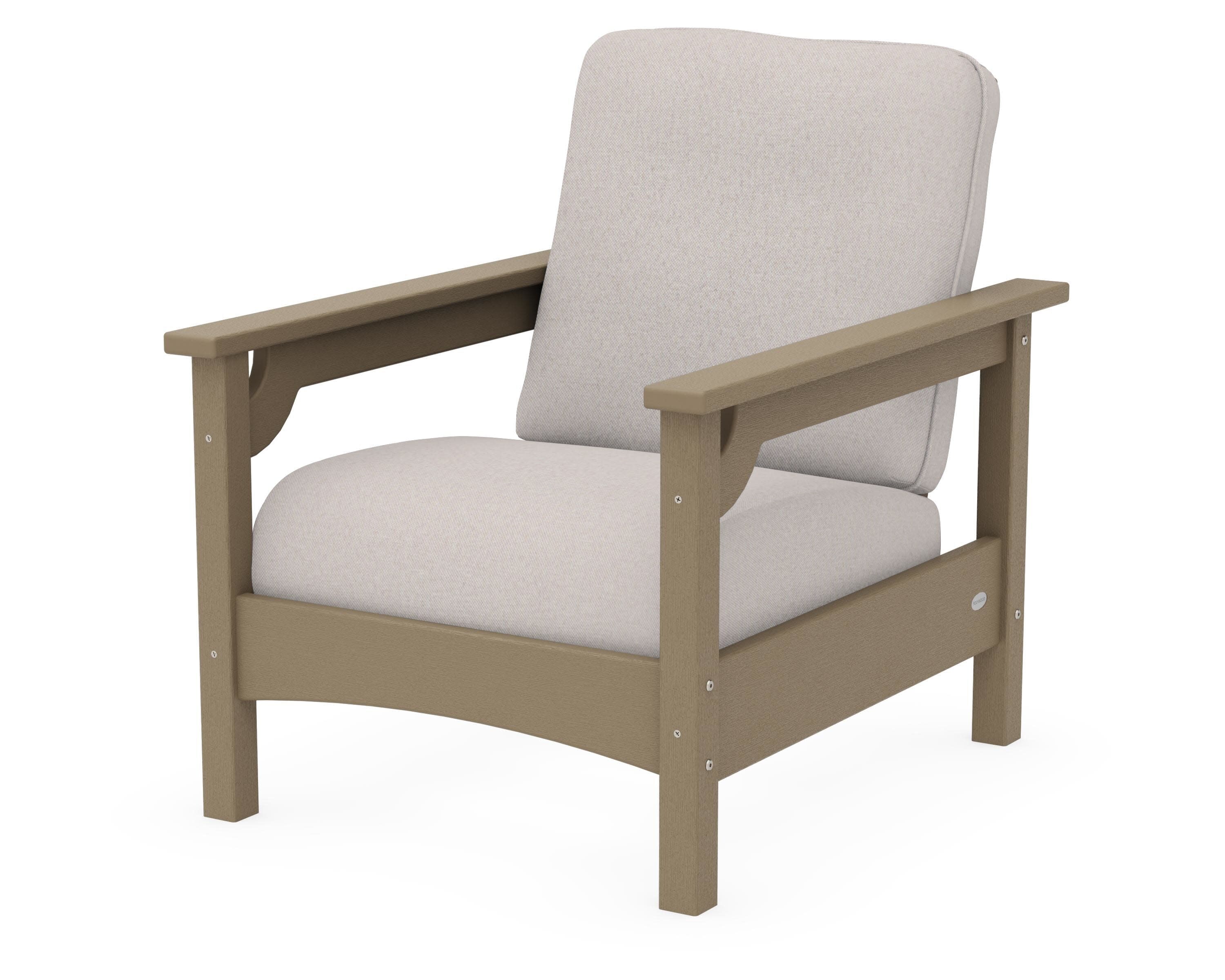 Club Chair in Vintage Sahara / Dune Burlap