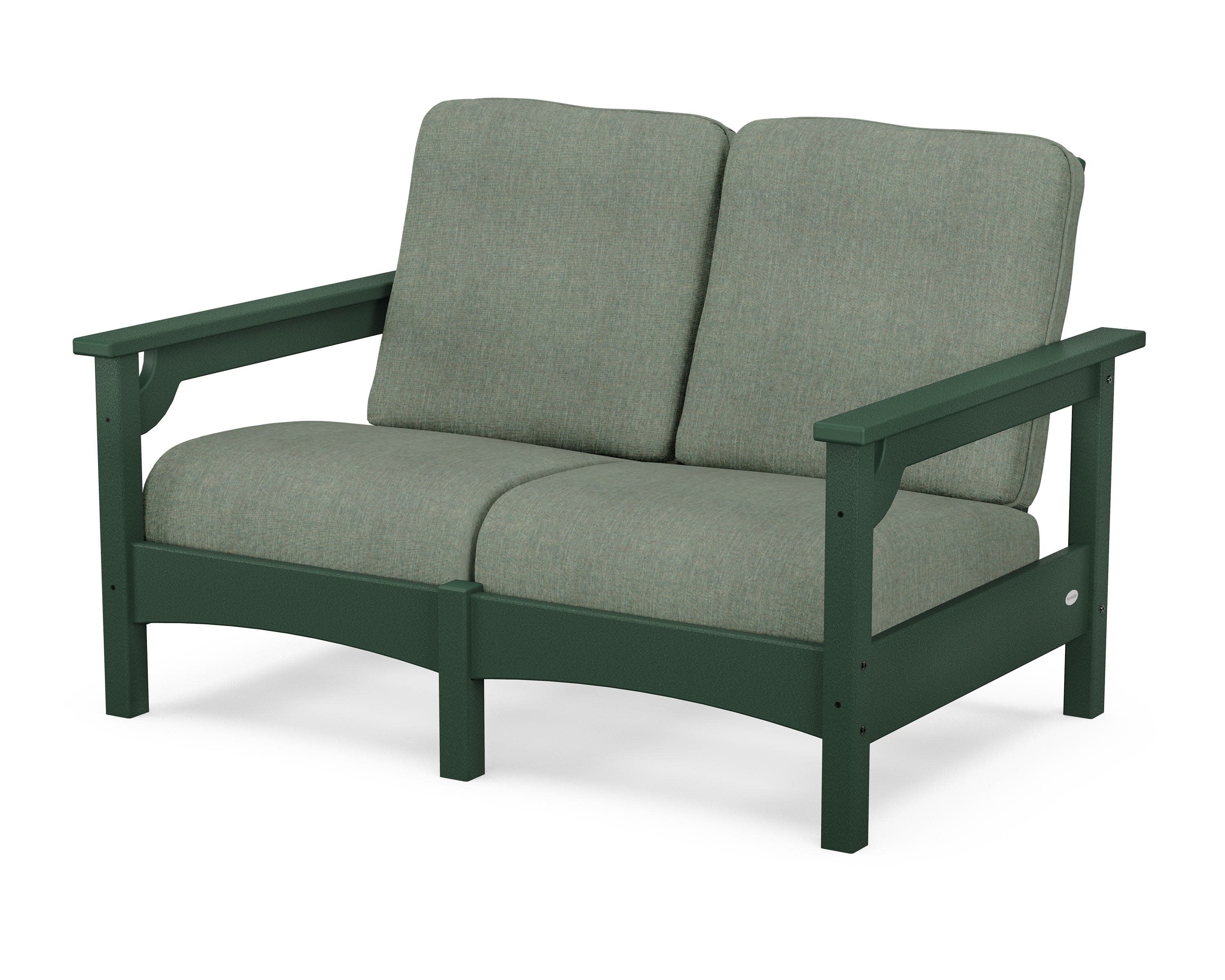 Club Loveseat in Green / Cast Sage