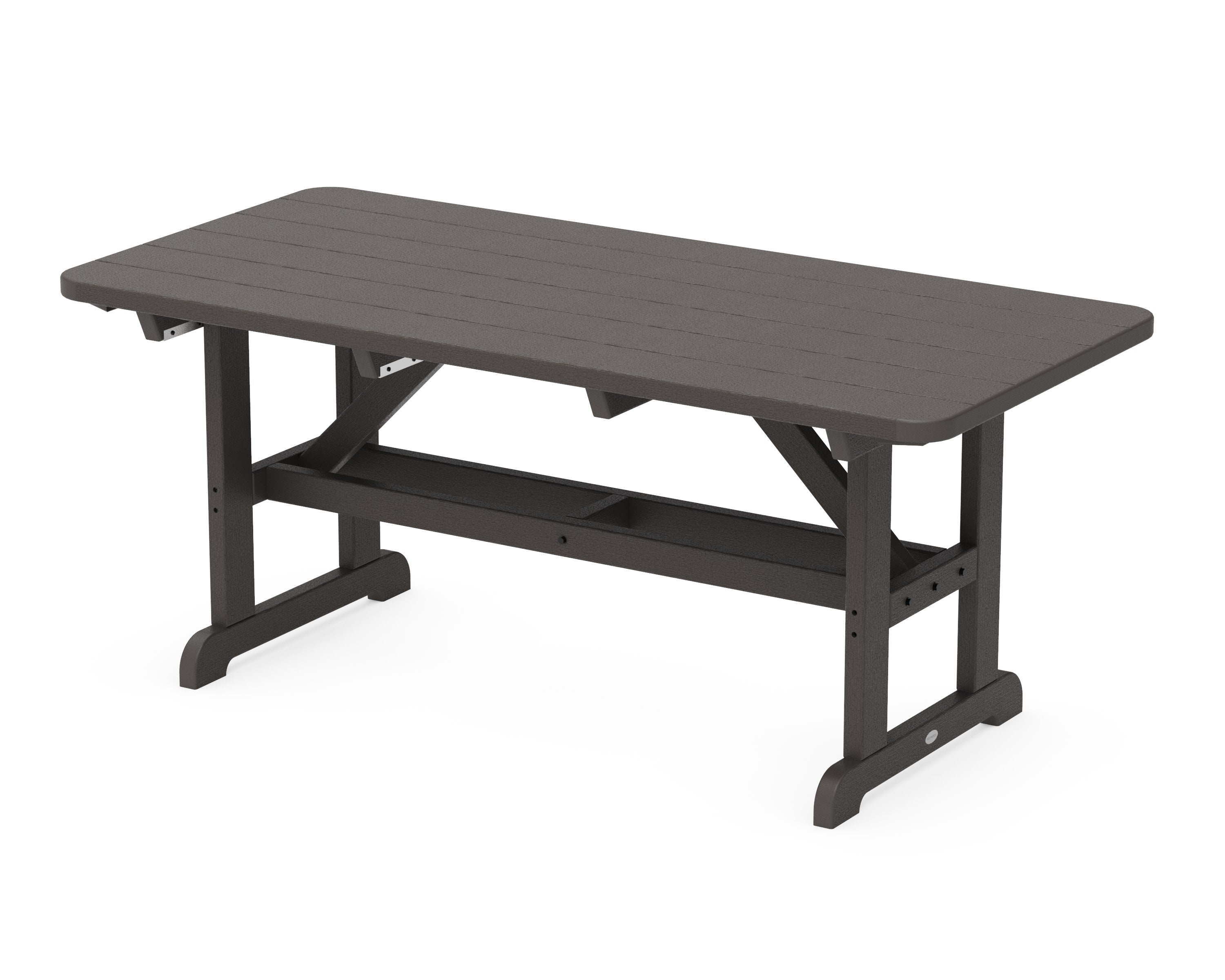 Park 33" x 70" Harvester Picnic Table in Vintage Coffee