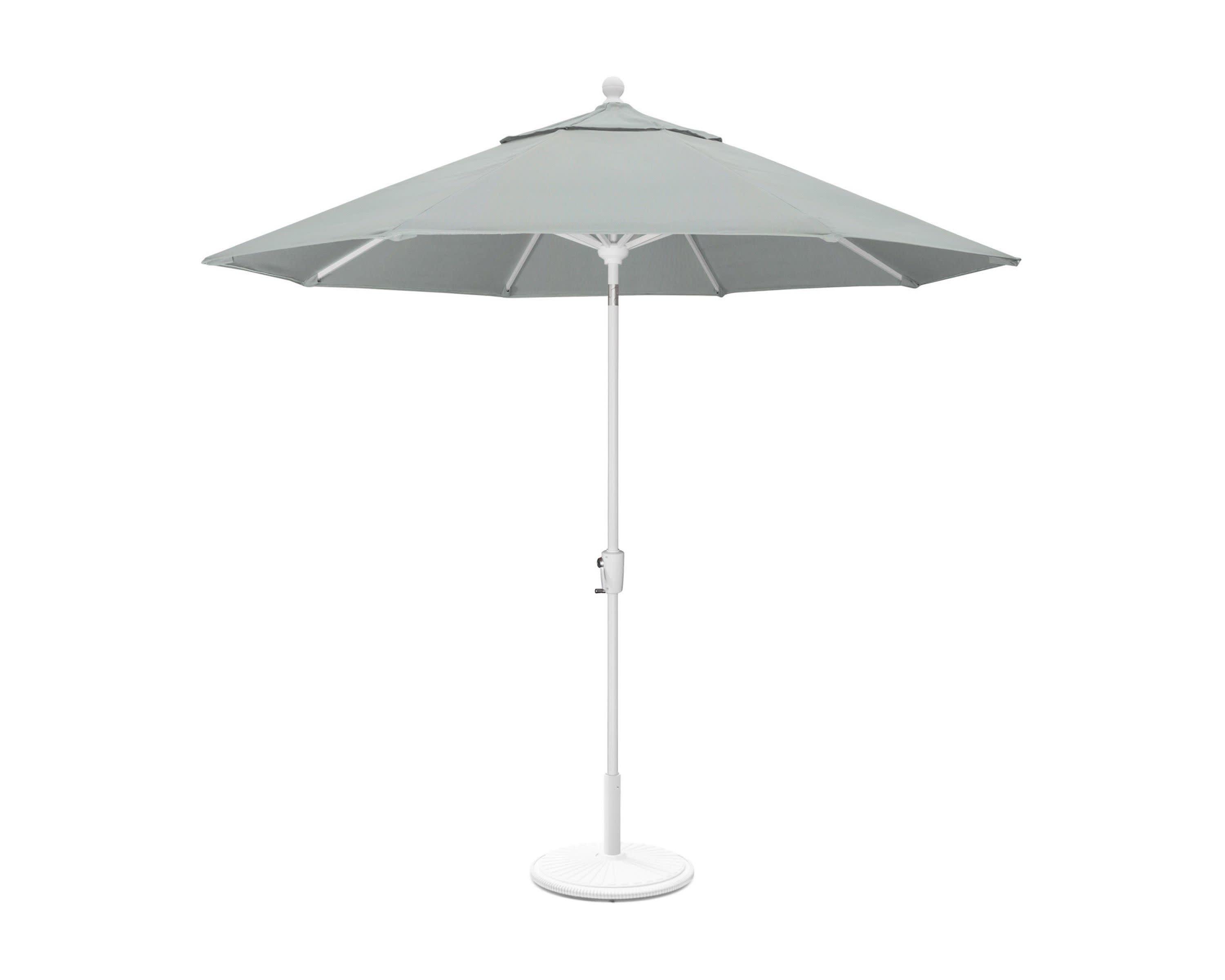 9' Tilt Market Umbrella & Base in White / Spa
