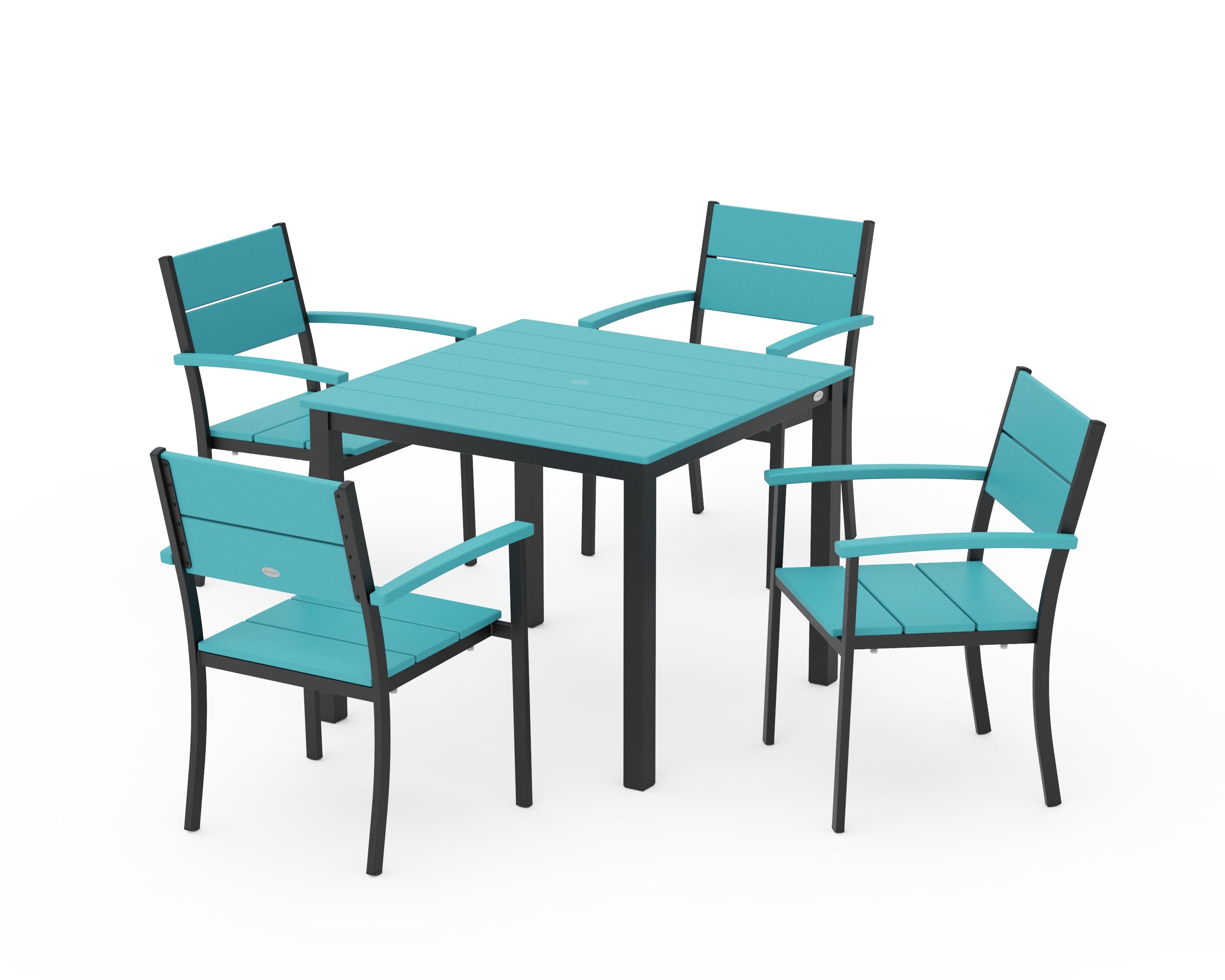 Main Street 5-Piece Dining Set in Black / Aruba
