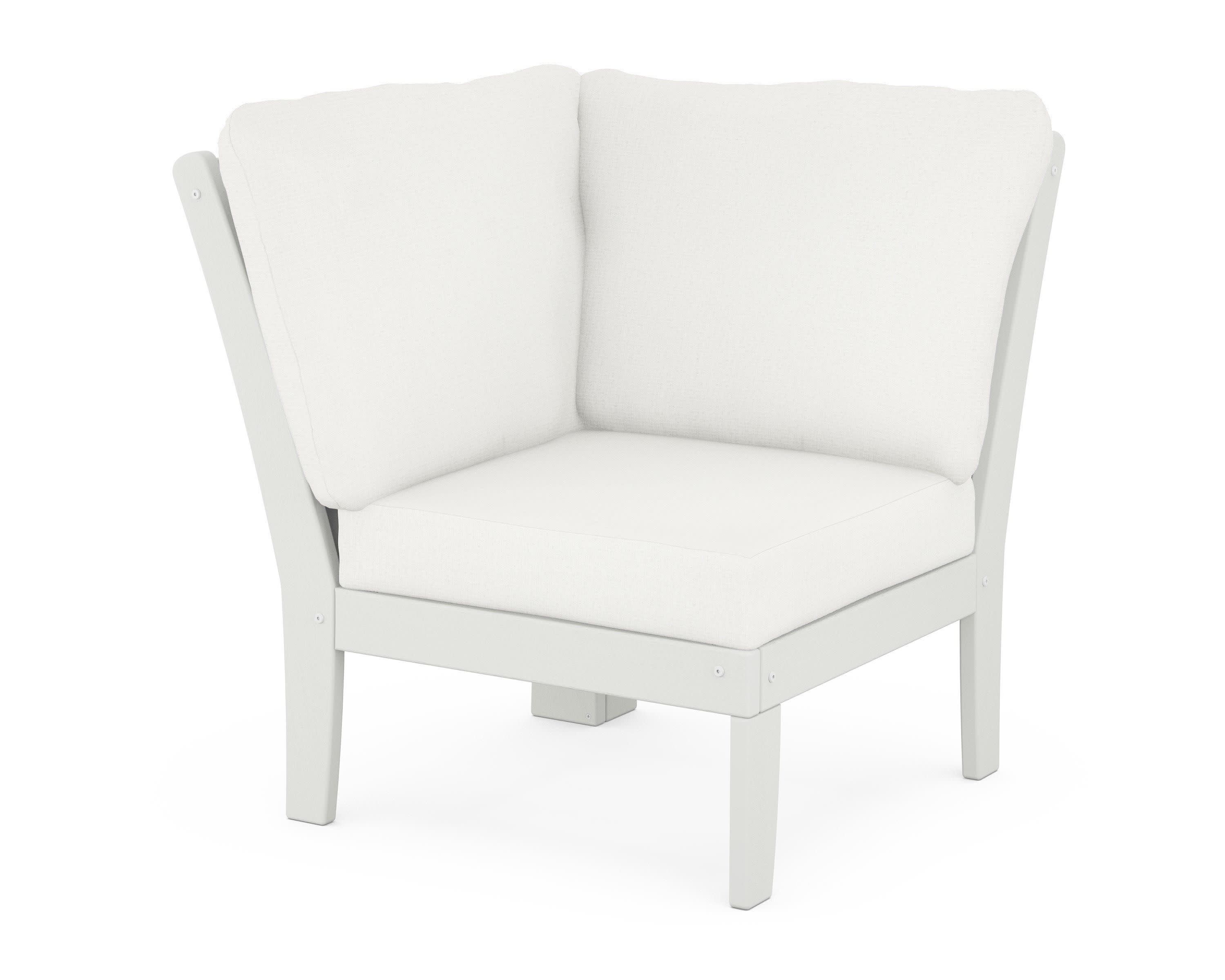 Braxton Modular Corner Chair in Vintage White / Natural Linen
