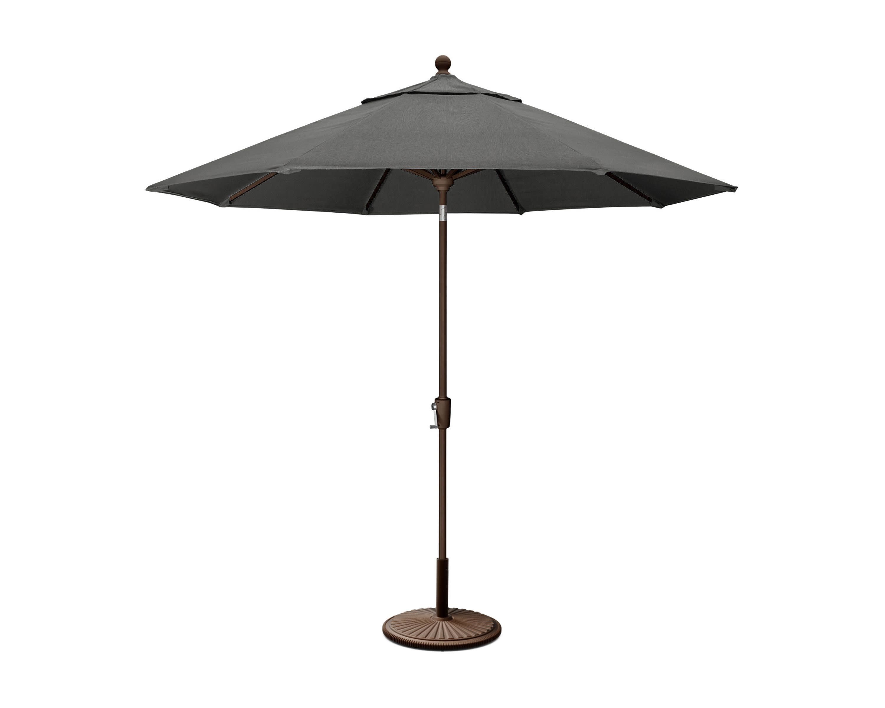 9' Tilt Market Umbrella & Base in Bronze / Spectrum Carbon