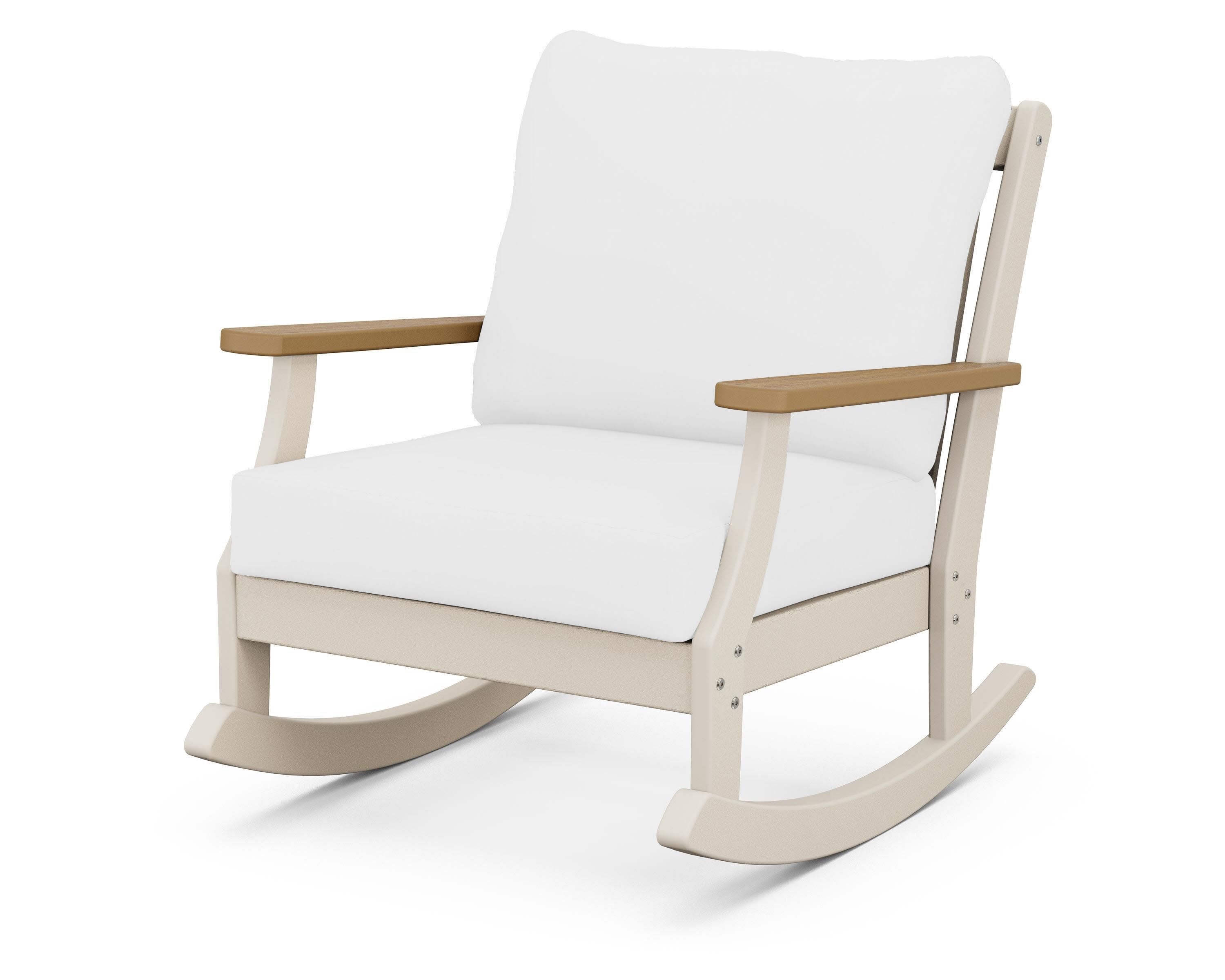Braxton Deep Seating Rocking Chair in Sand / Natural / Natural