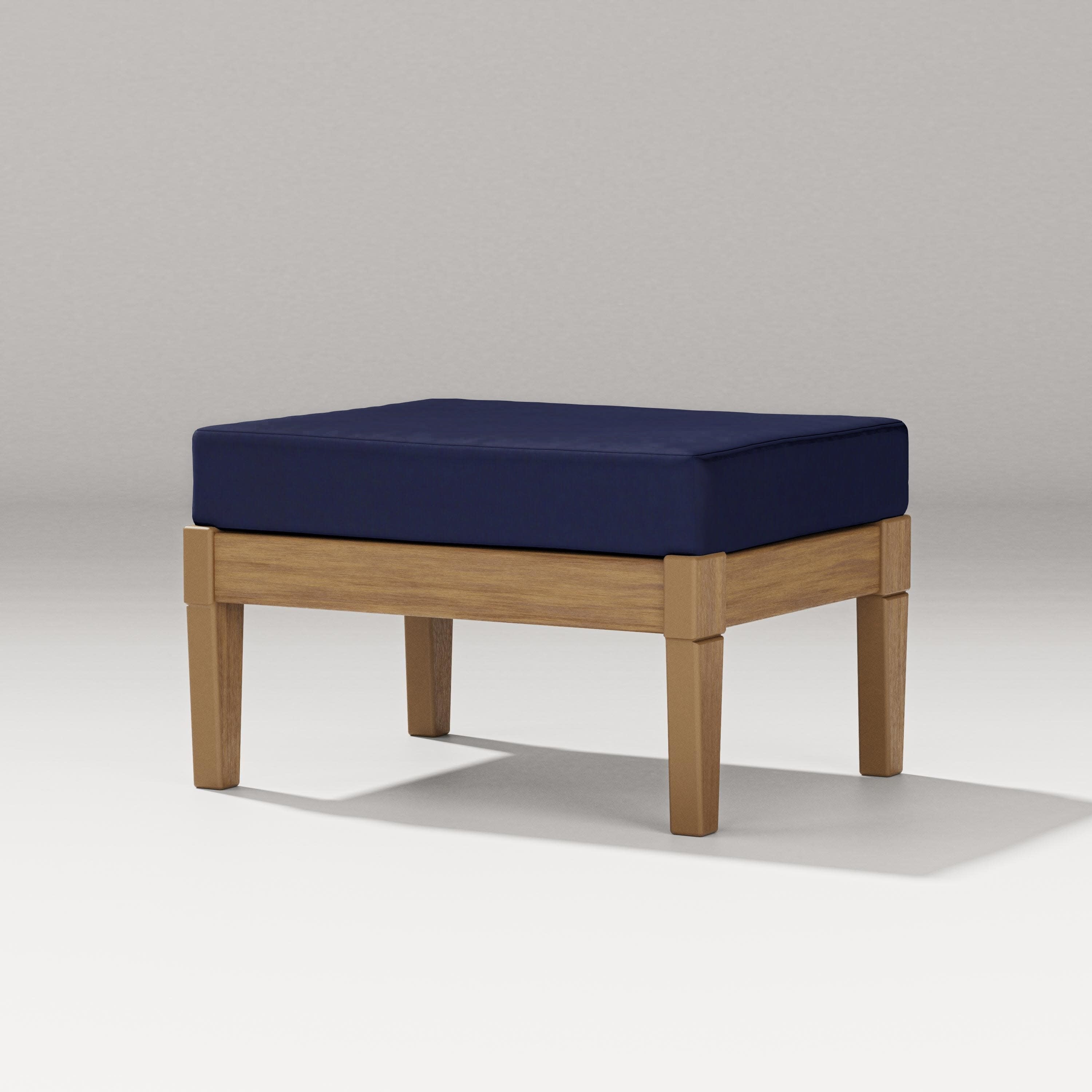 Estate Lounge Ottoman in Natural / Navy
