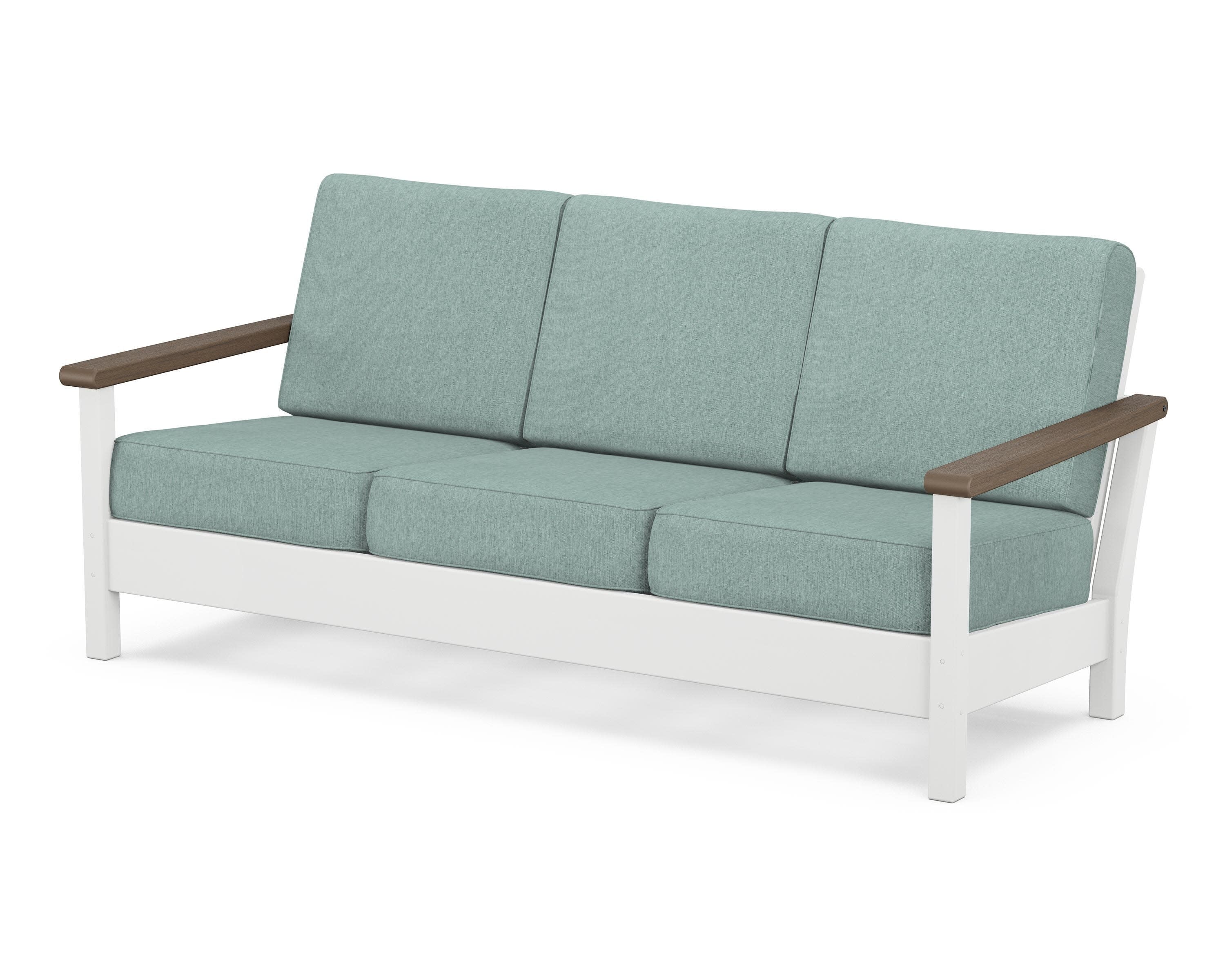 Harbour Deep Seating Sofa in White / Kona / Glacier Spa