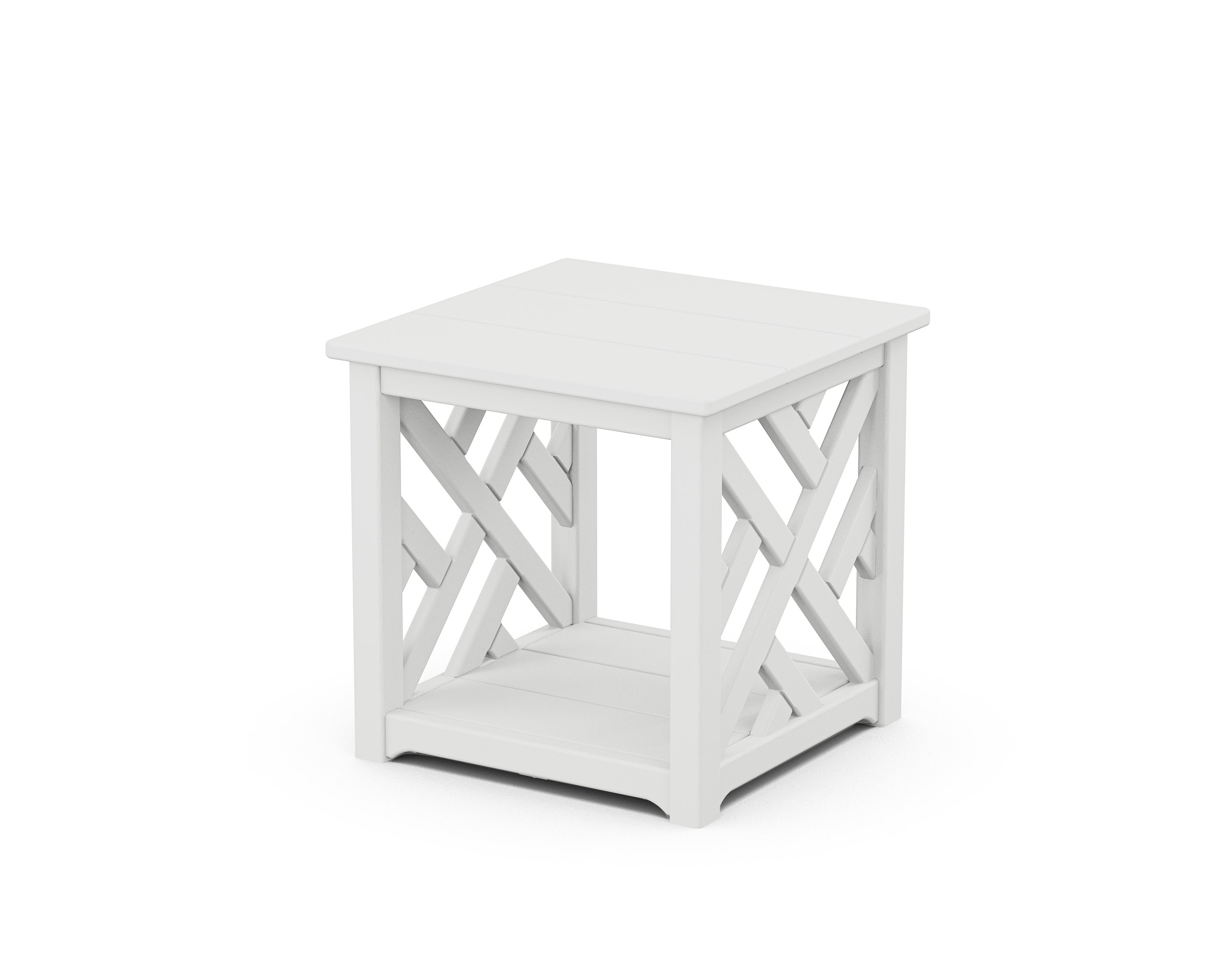 Chippendale Accent Table in White