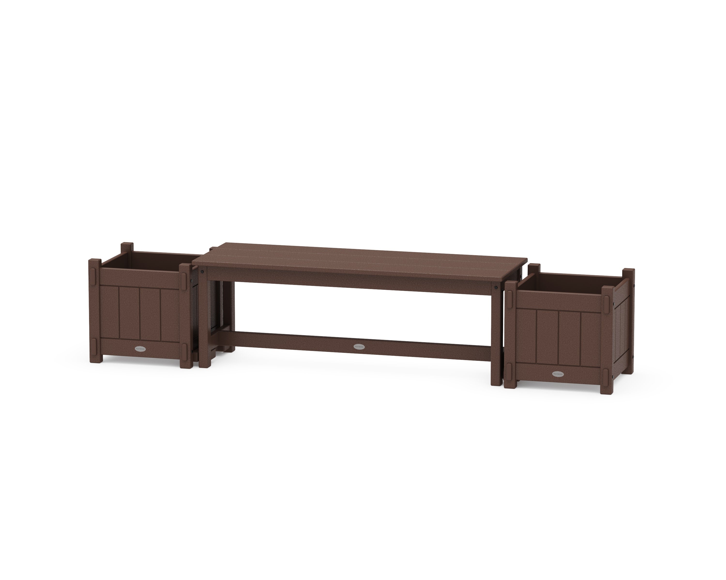 48" Vineyard Straight Planter Bench Set in Mahogany