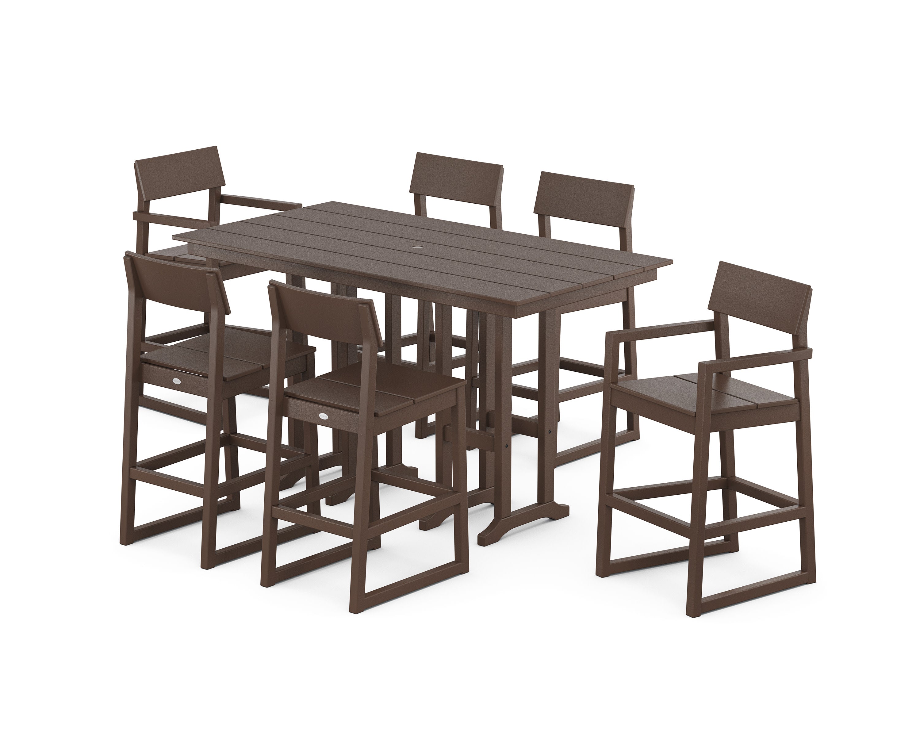 EDGE 7-Piece Farmhouse Bar Set in Mahogany