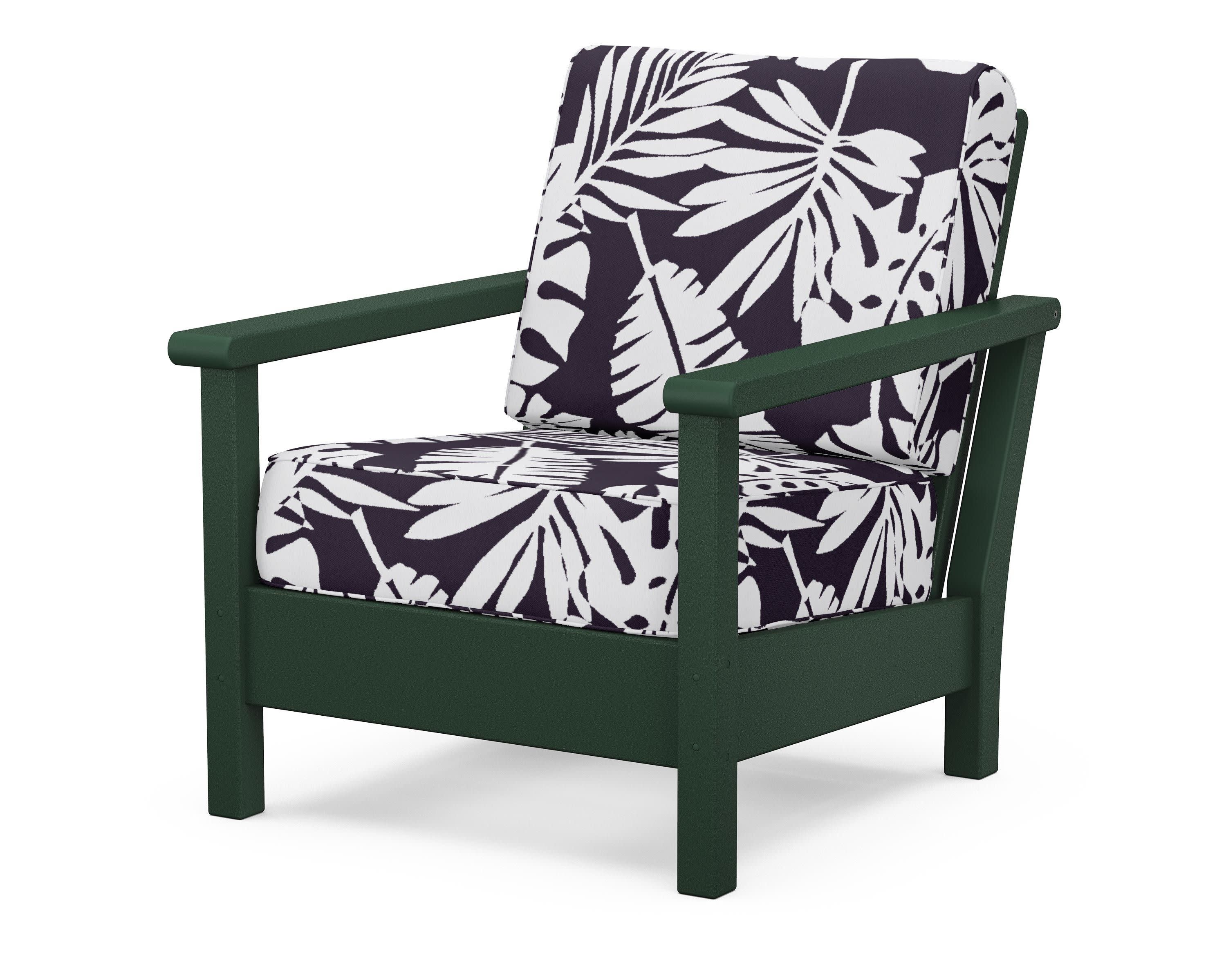 Harbour Deep Seating Chair in Green / Leaf Navy