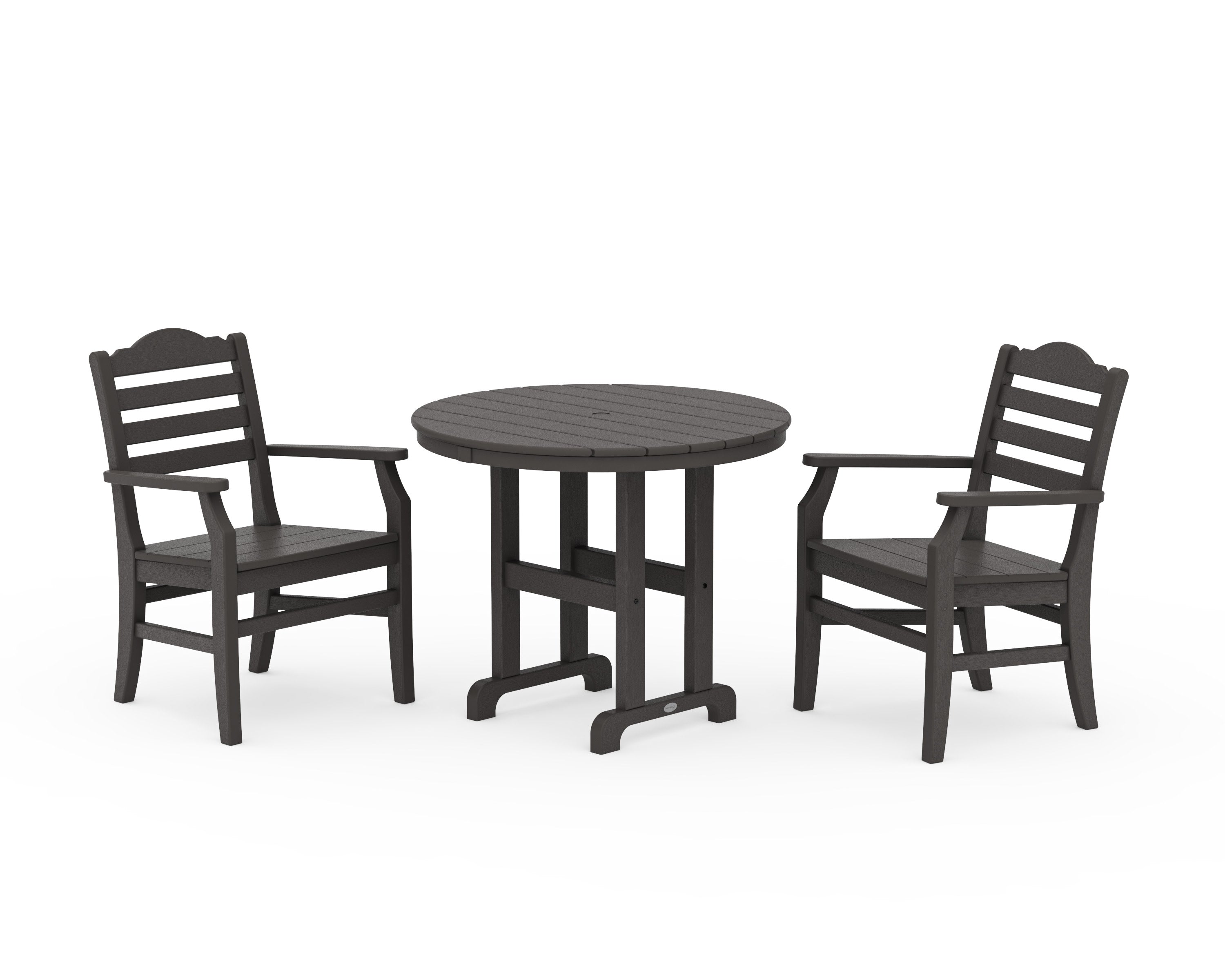 Savannah 3-Piece Farmhouse Dining Set in Vintage Coffee