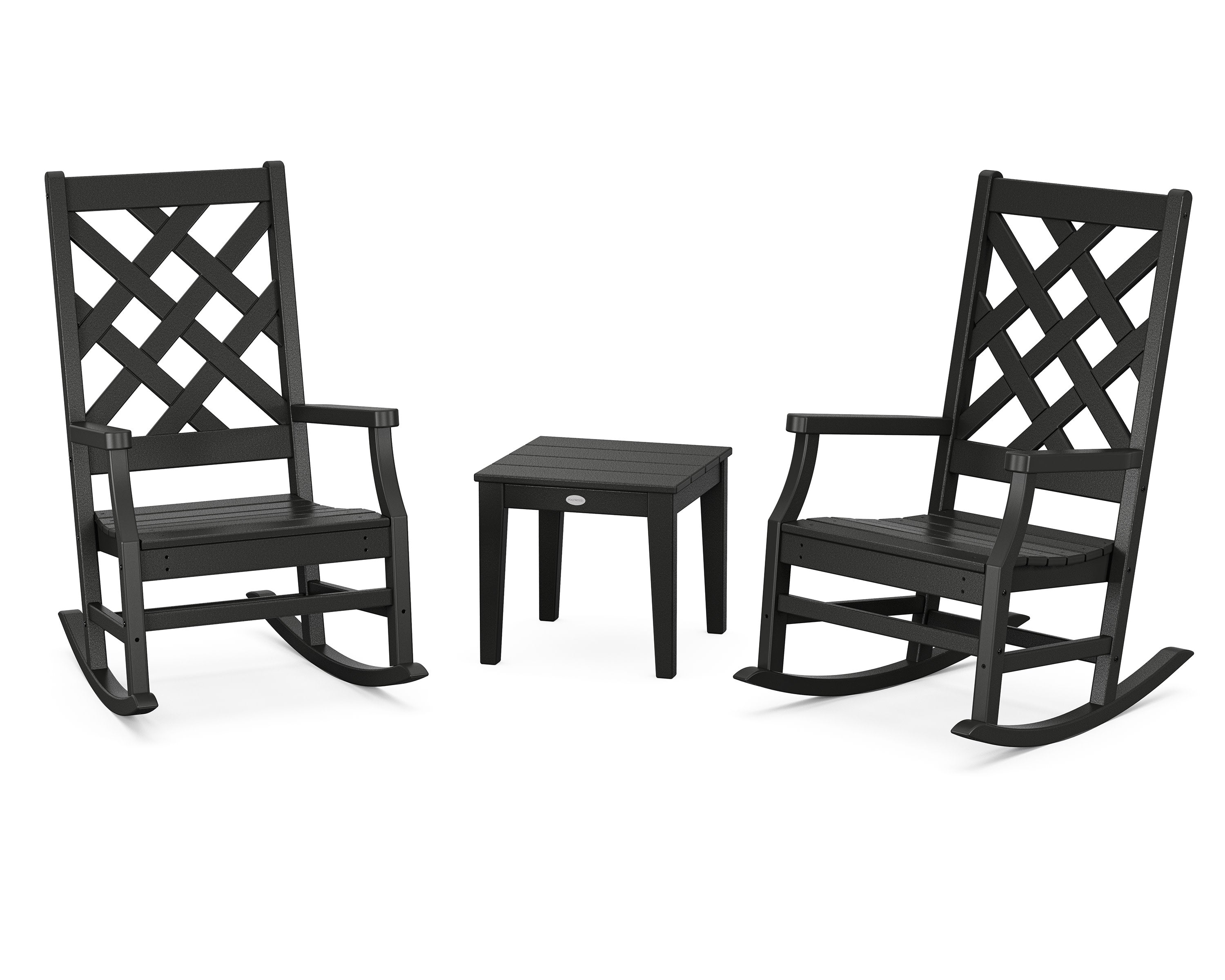 Wovendale 3-Piece Rocking Chair Set in Black