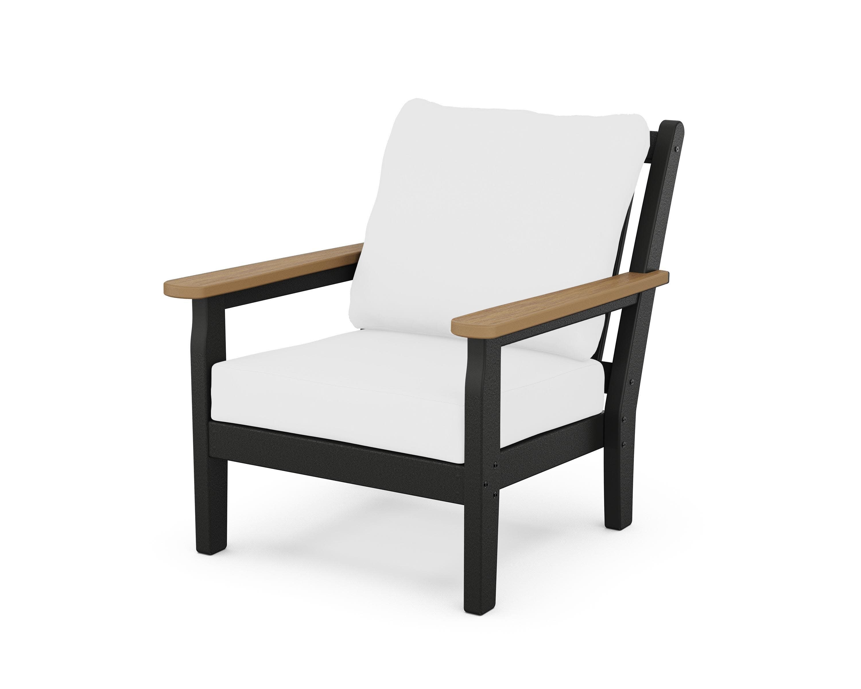Chippendale Deep Seating Chair in Black / Natural / Natural