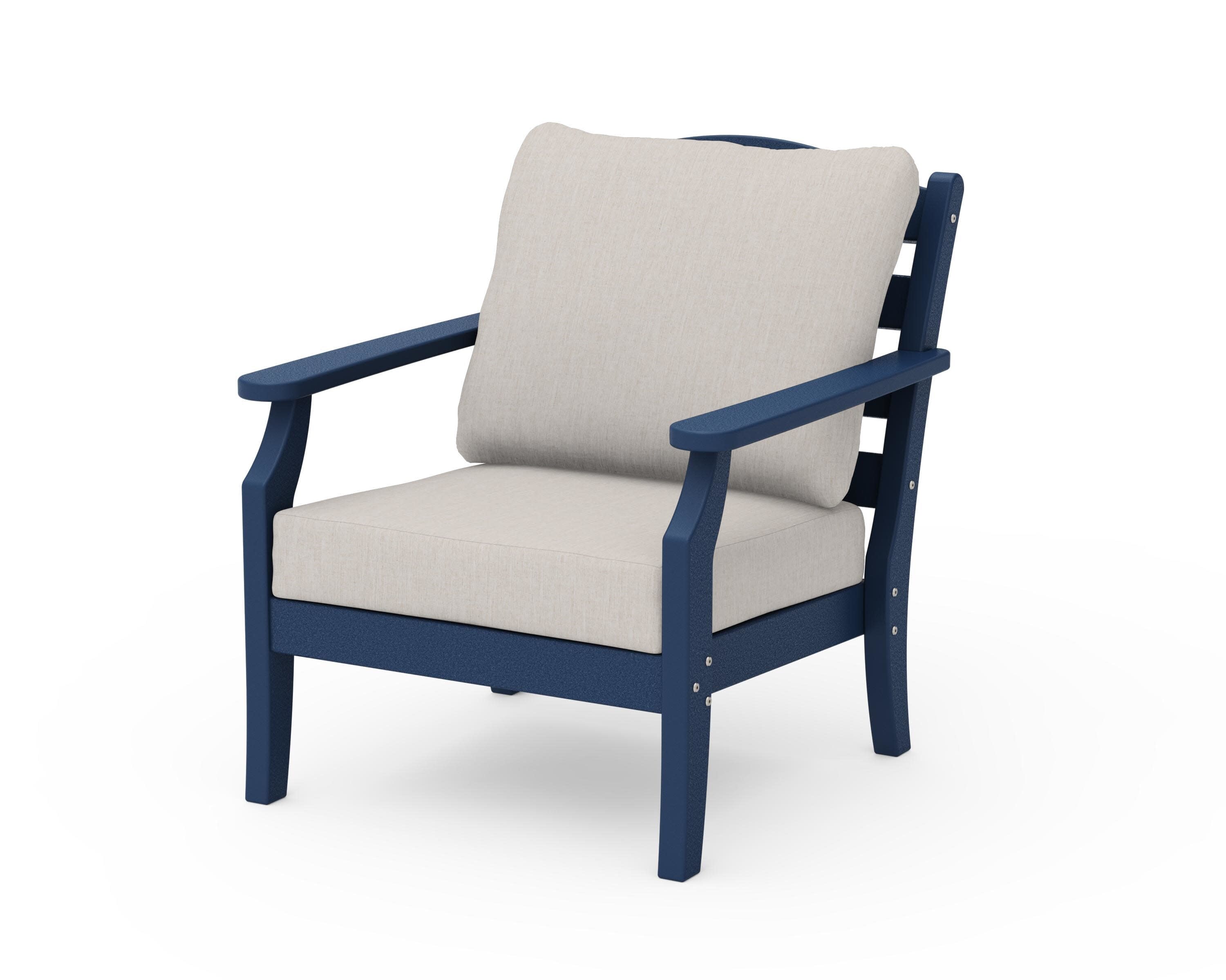 Savannah Deep Seating Chair in Navy / Cast Ash