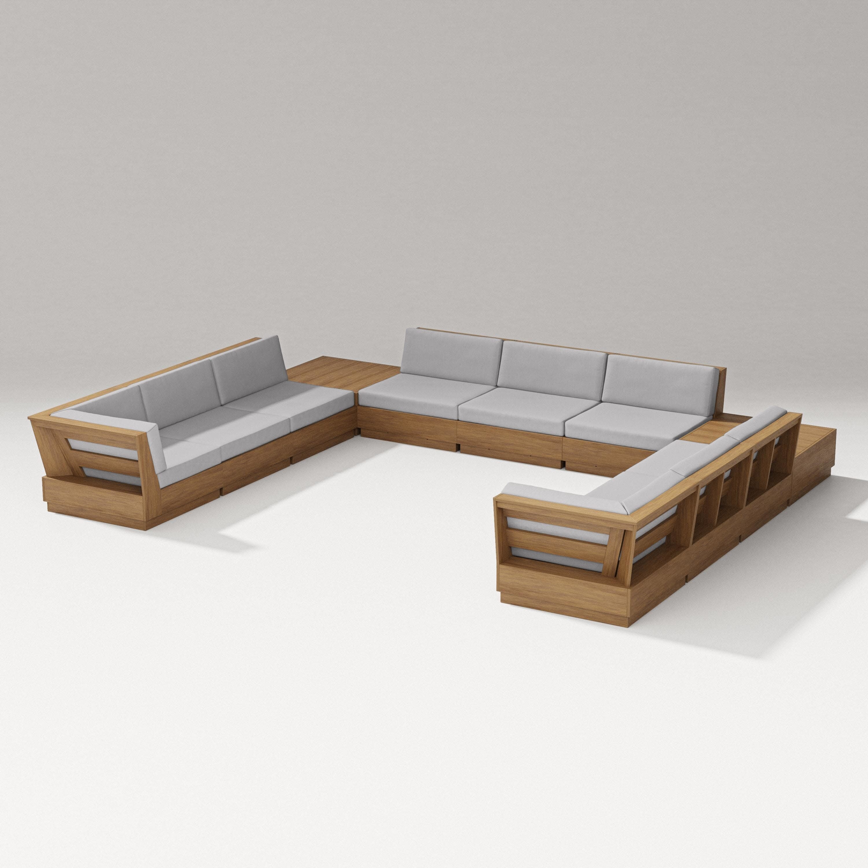 Elevate 11-Piece U-Shaped Sofa Sectional in Natural / Granite