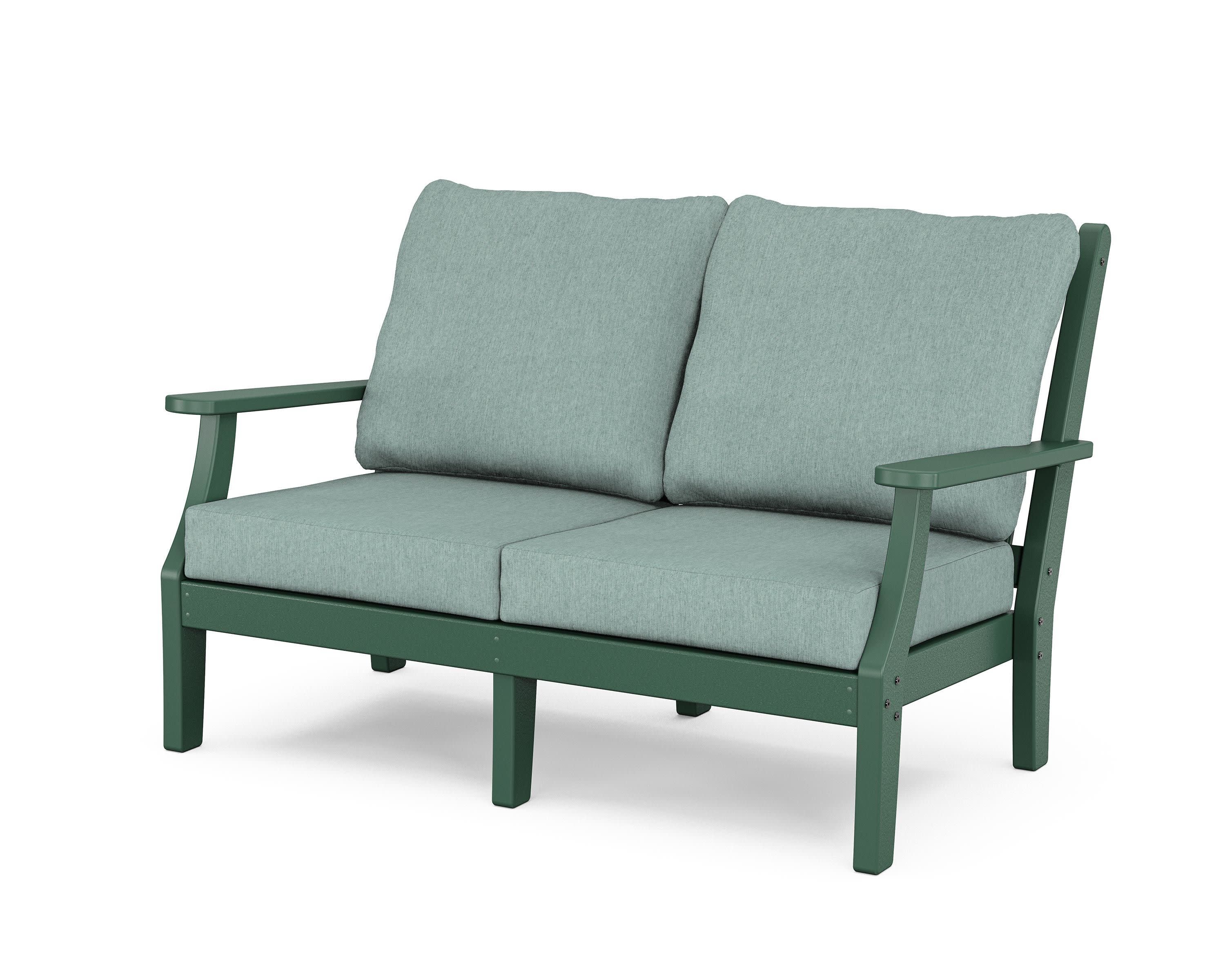 Wovendale Deep Seating Loveseat in Green / Glacier Spa