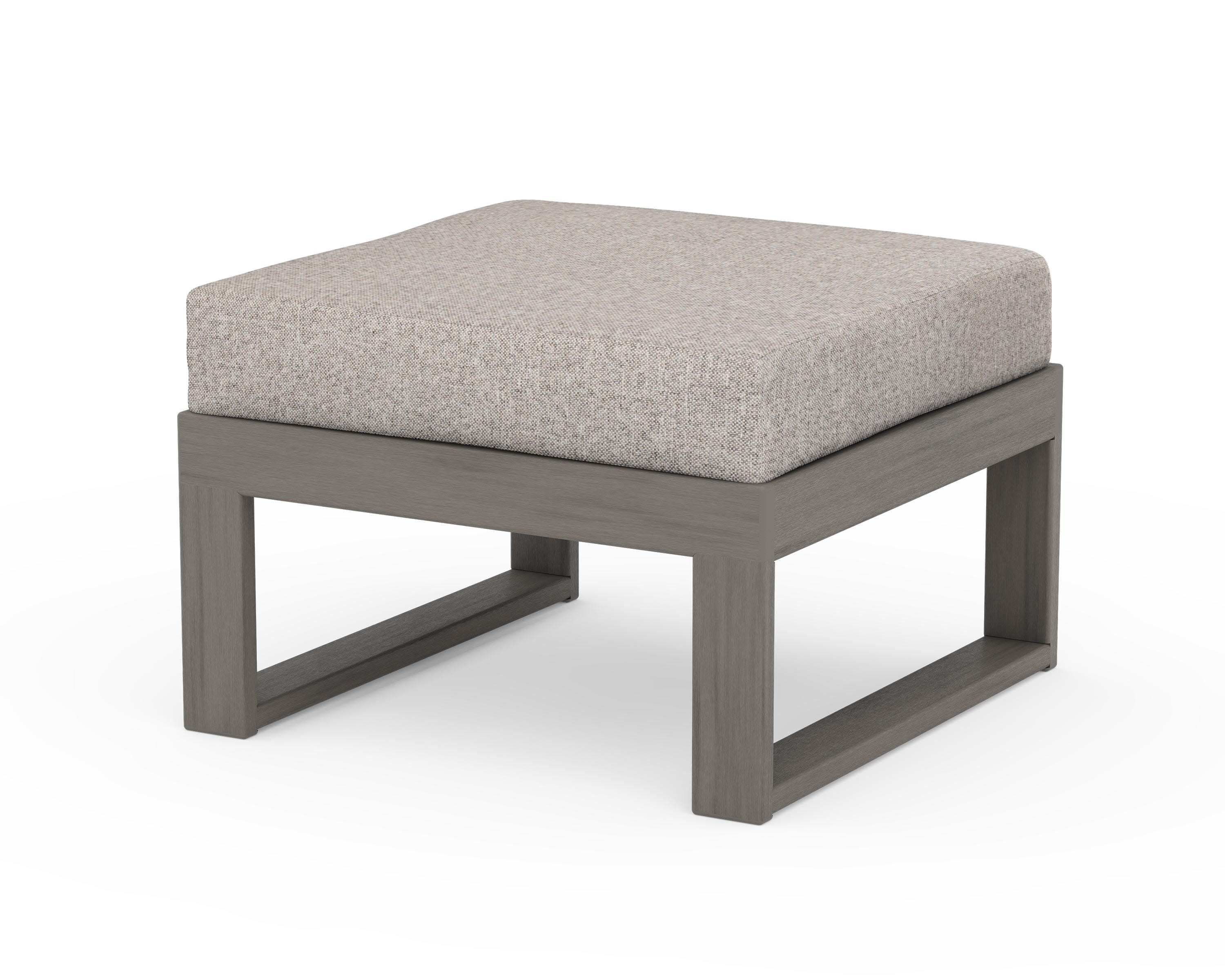Modular Ottoman - Modern in Driftwood / Weathered Tweed