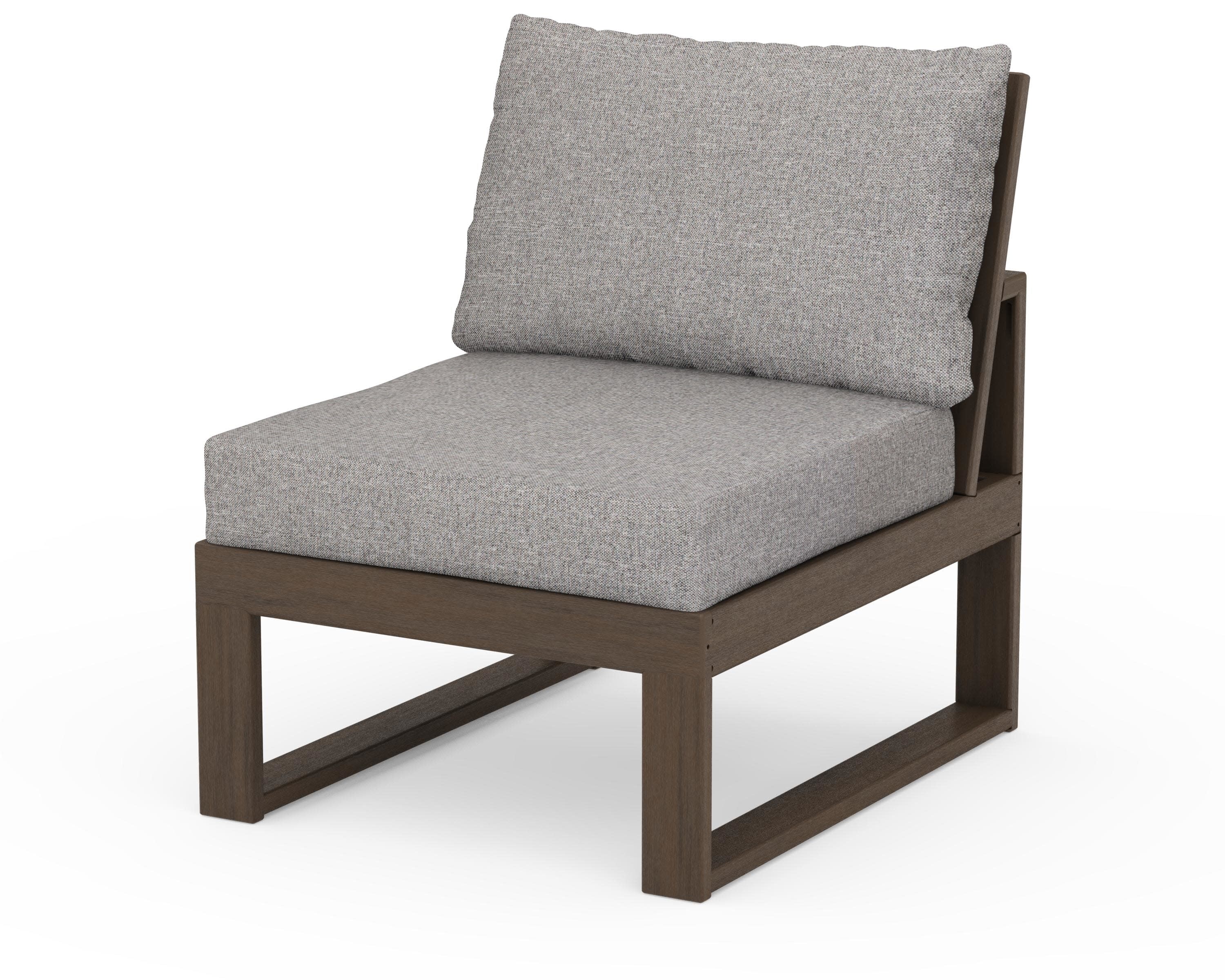 Modular Armless Chair in Kona / Grey Mist