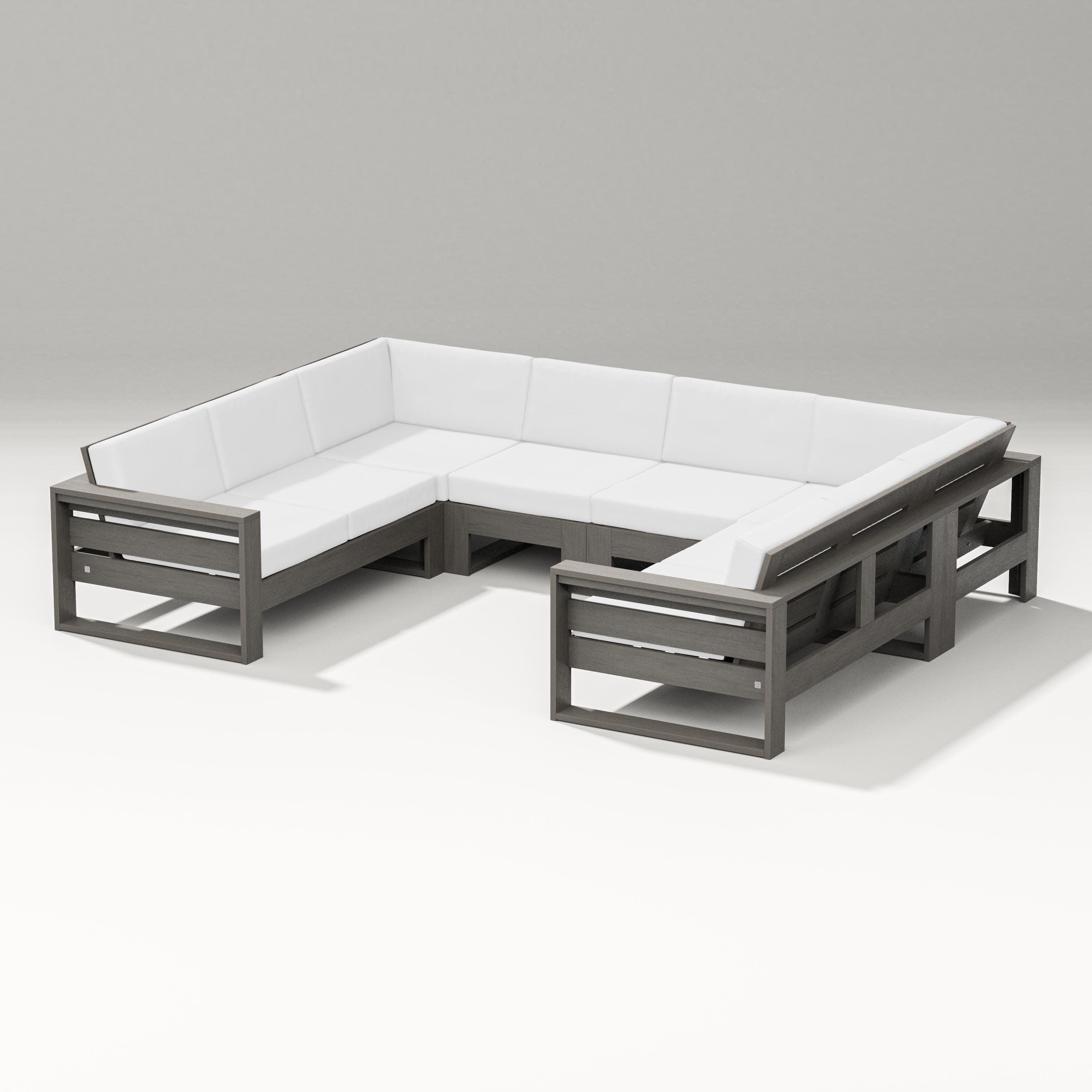 Latitude U-Shaped Sectional in Driftwood / Natural