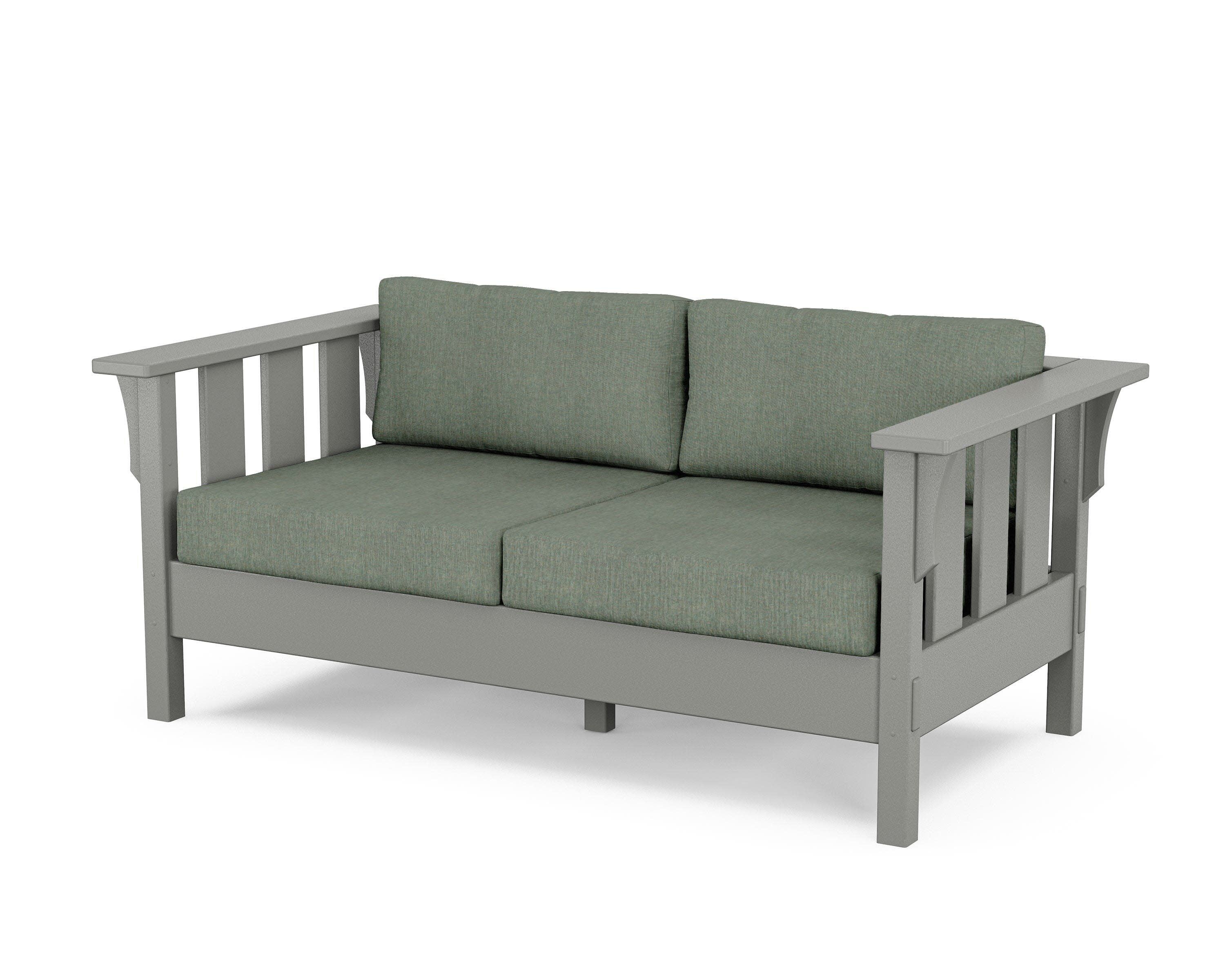 Acadia Deep Seating Loveseat in Slate Grey / Cast Sage