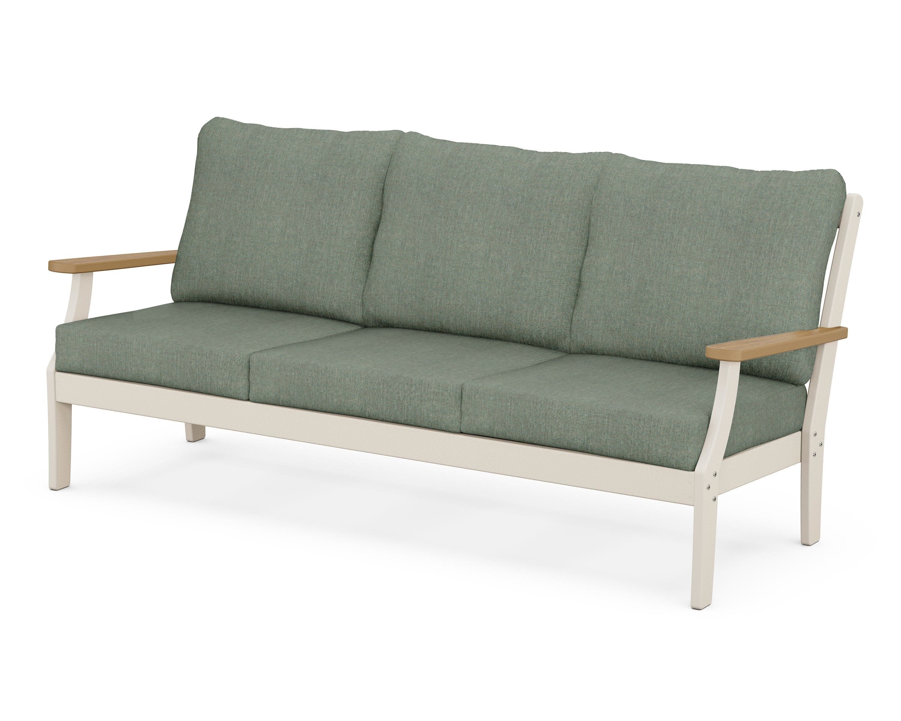 Braxton Deep Seating Sofa in Sand / Natural / Cast Sage