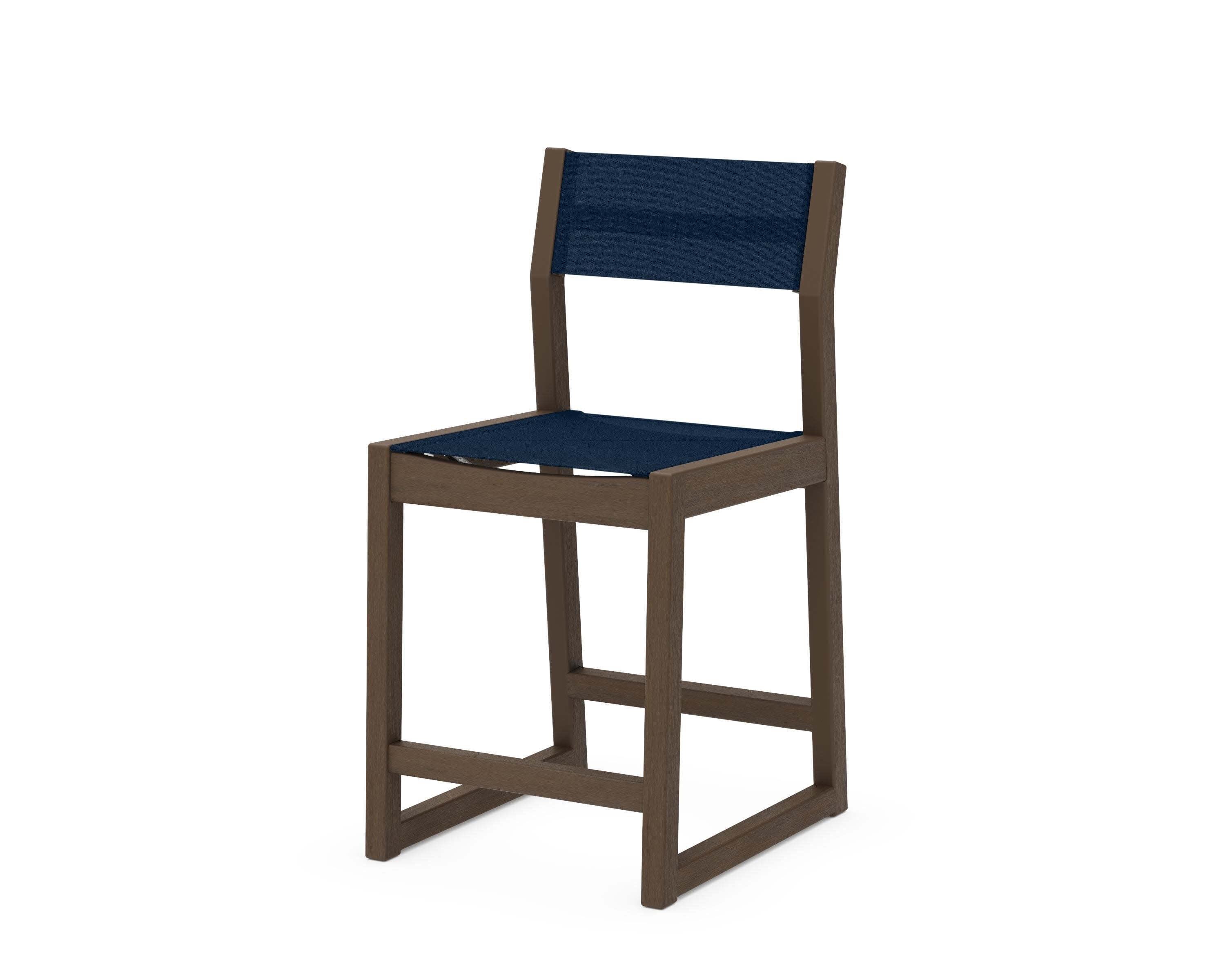 EDGE Sling Counter Side Chair in Kona / Navy Blue Sling