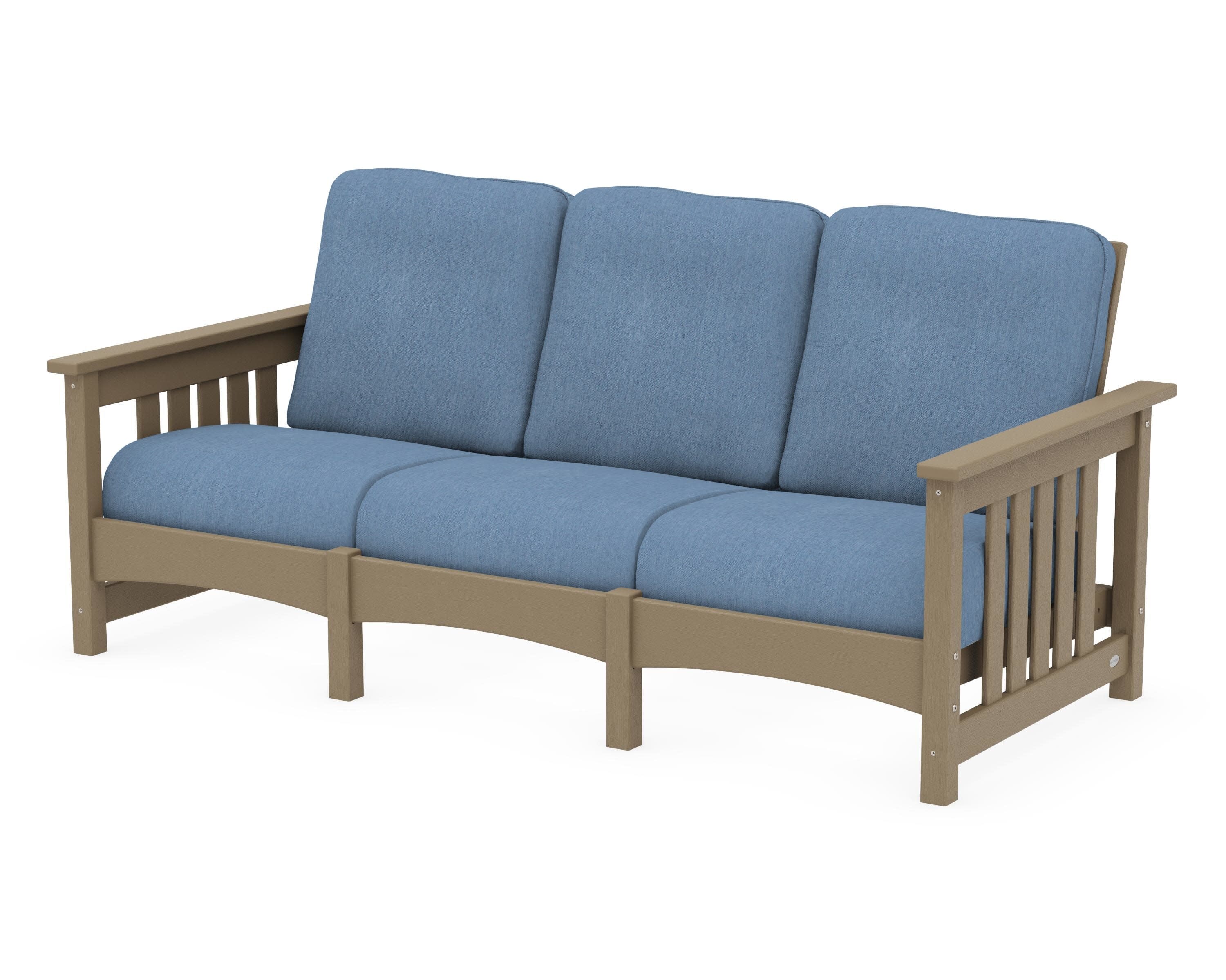 Club Mission Sofa in Vintage Sahara / Sky Blue