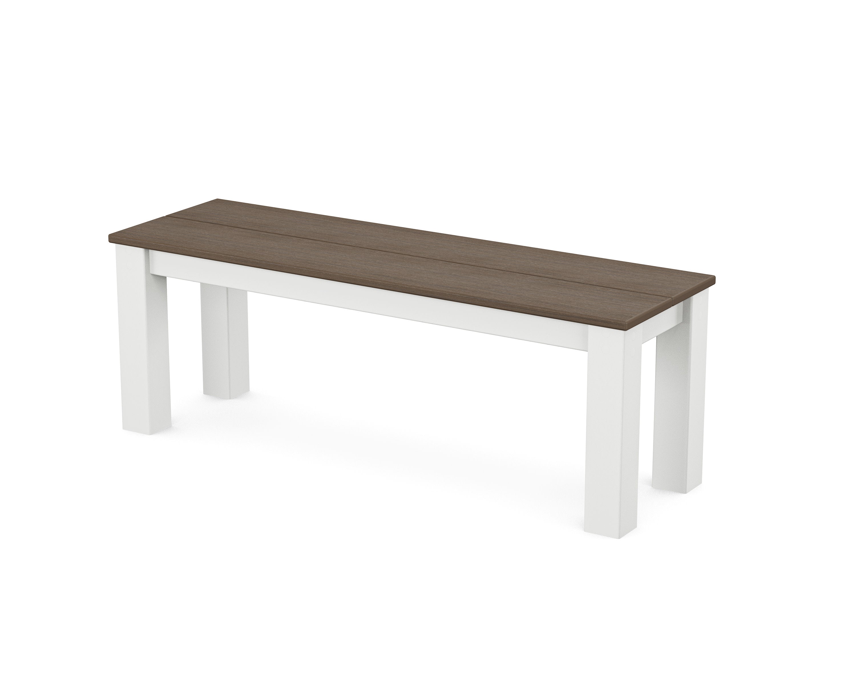 Studio Parsons 48" Bench in White / Kona