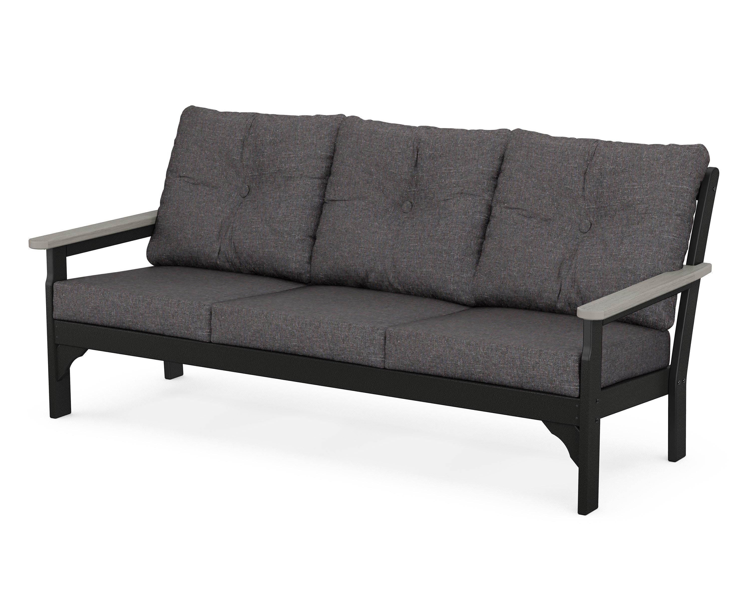 Vineyard Deep Seating Sofa in Black / Driftwood / Ash Charcoal