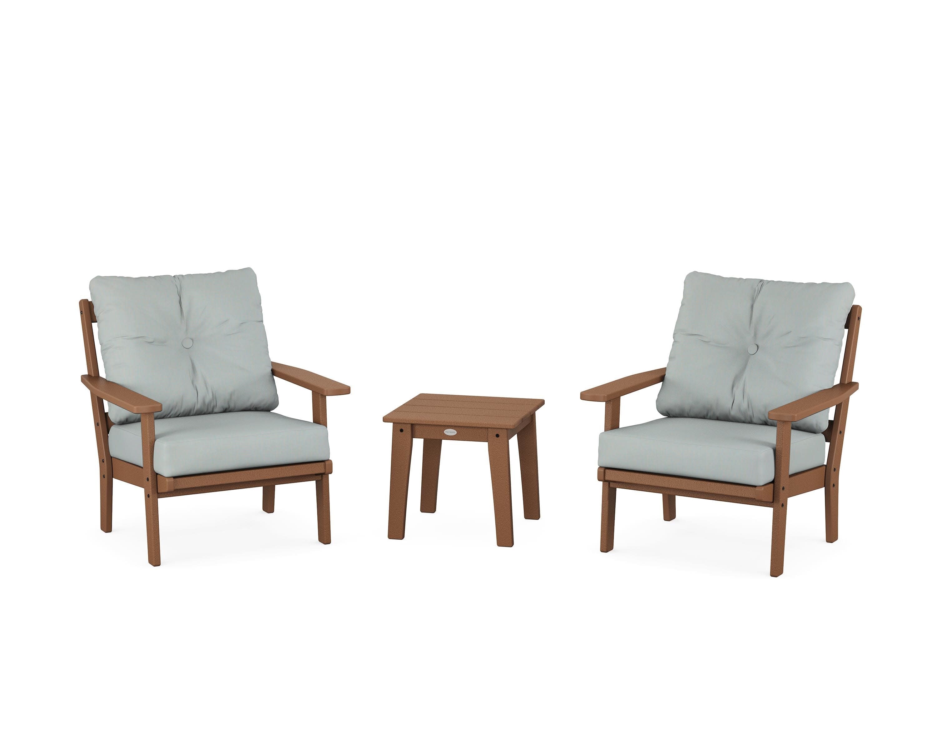 Oxford 3-Piece Deep Seating Set in Teak / Spa