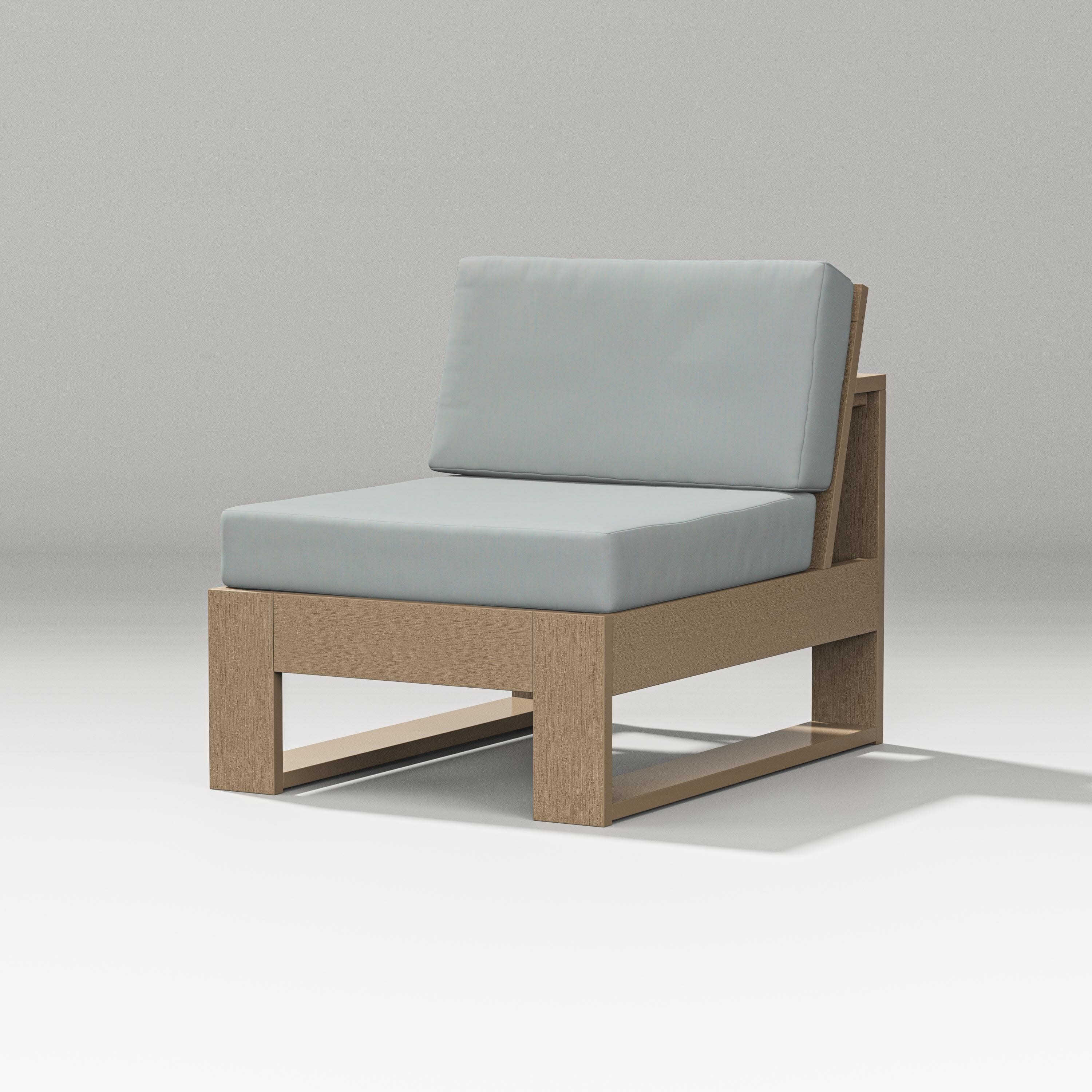 Latitude Modular Armless Chair in Vintage Sahara / Spa