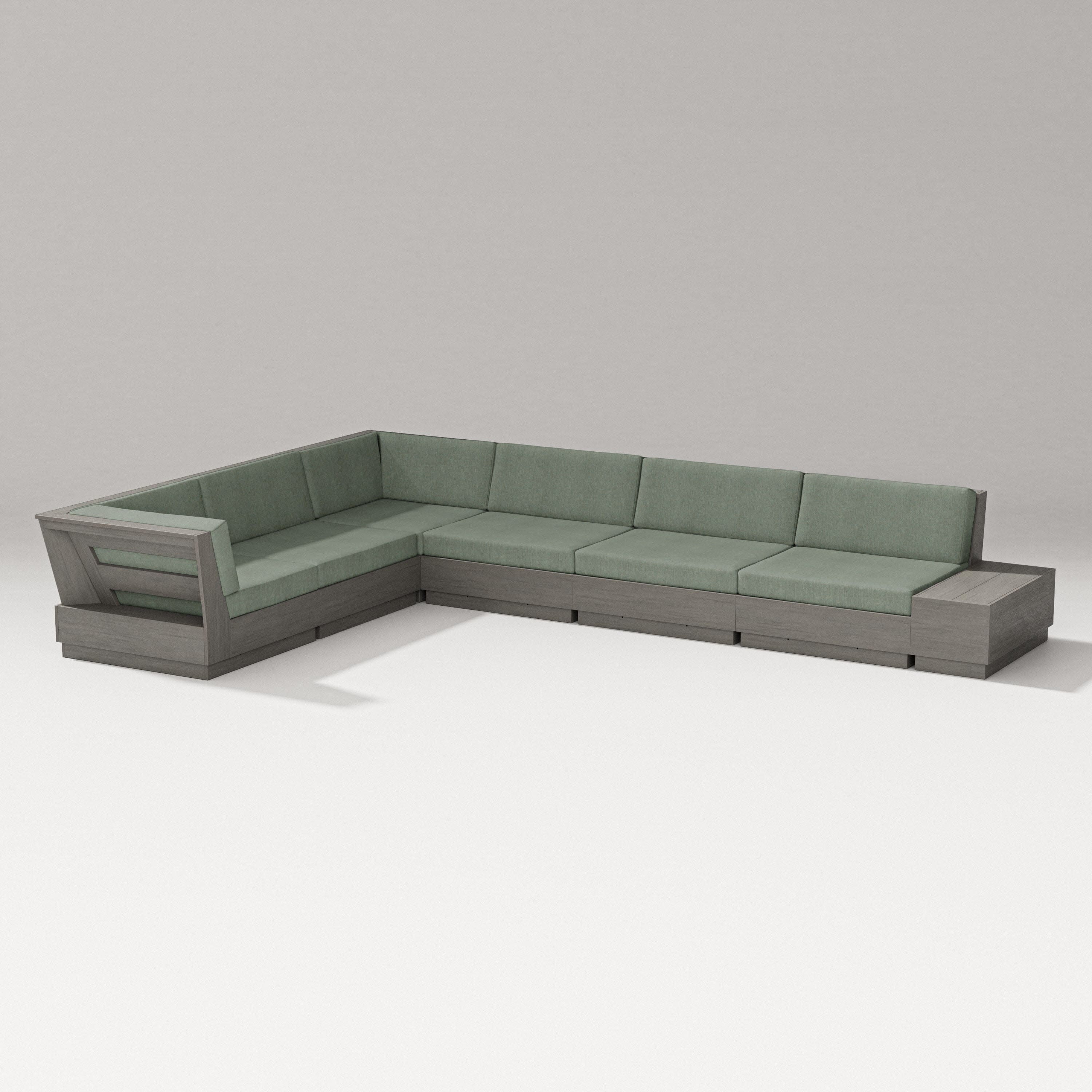 Elevate 7-Piece Corner Sectional in Driftwood / Cast Sage