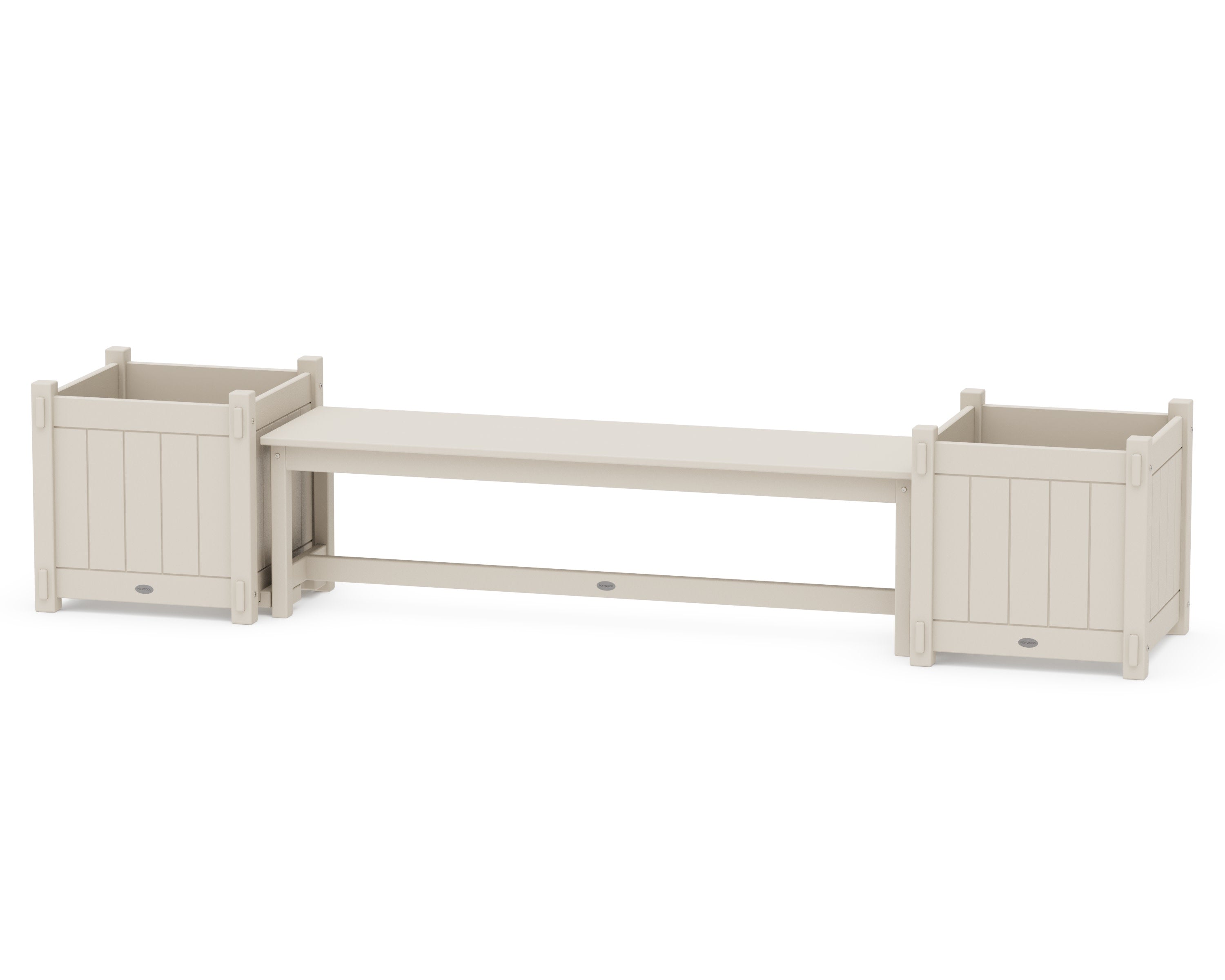 60" Vineyard Straight Planter Bench Set - Large in Sand