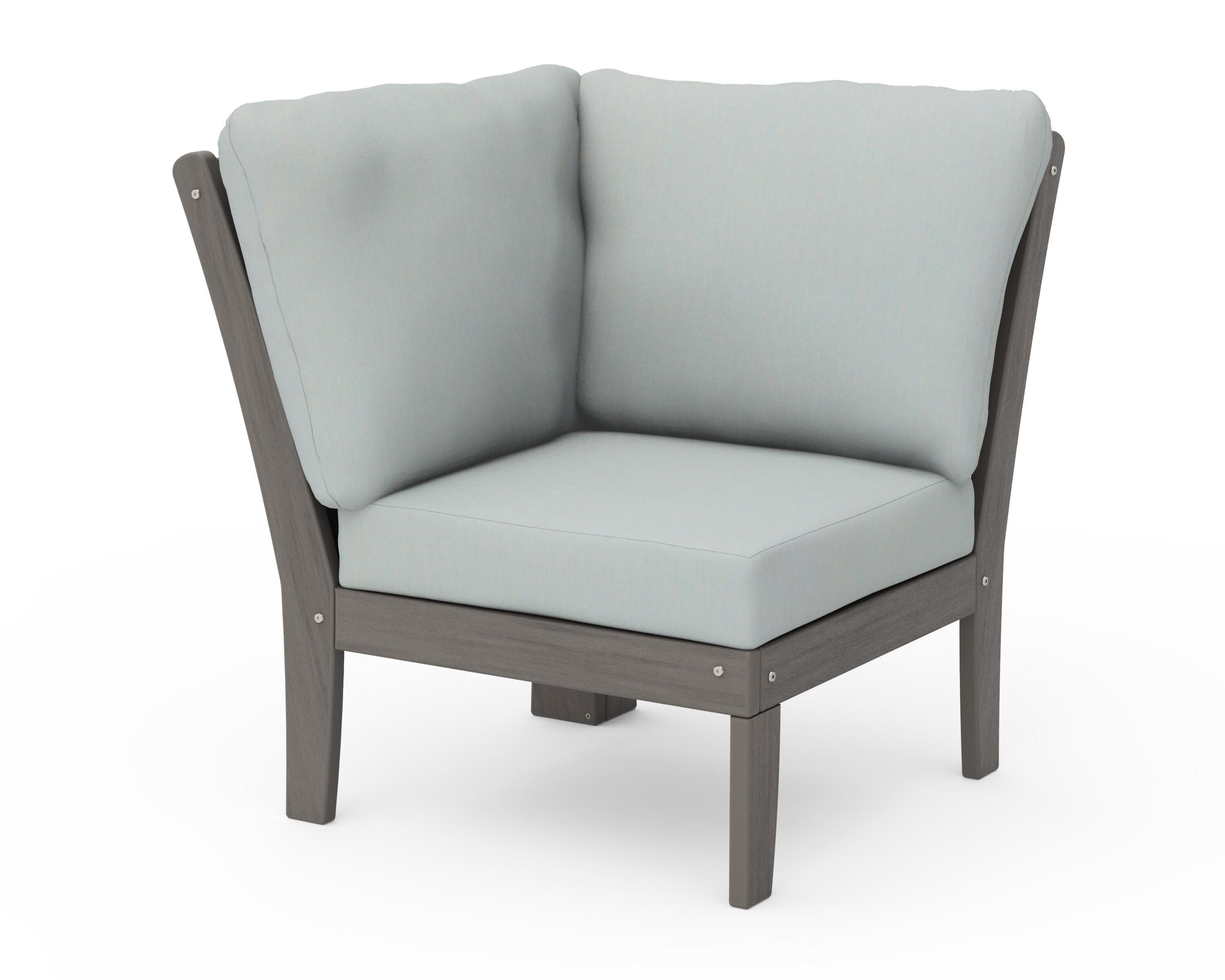 Braxton Modular Corner Chair in Driftwood / Spa