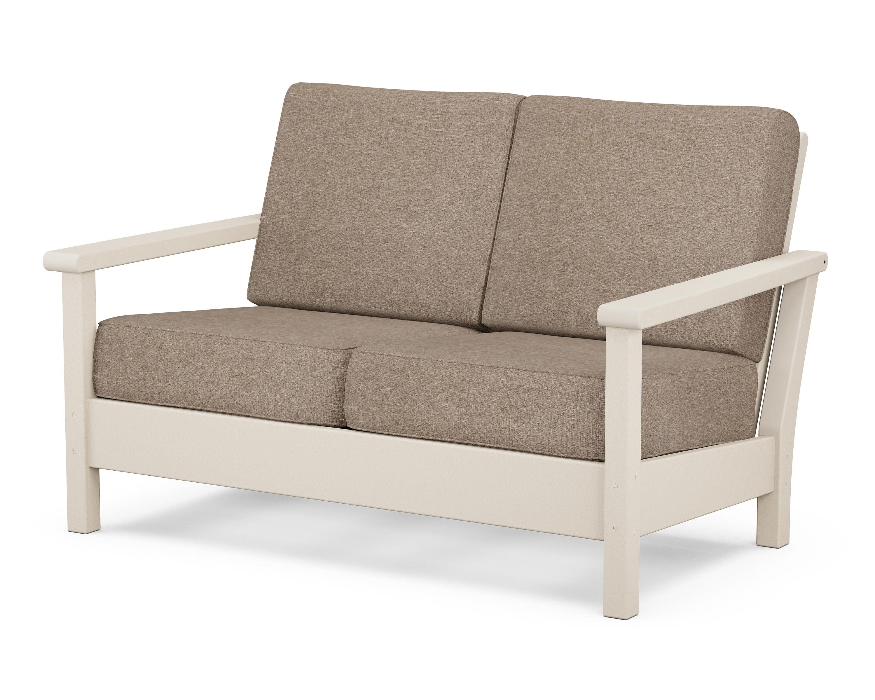 Harbour Deep Seating Loveseat in Sand / Spiced Burlap