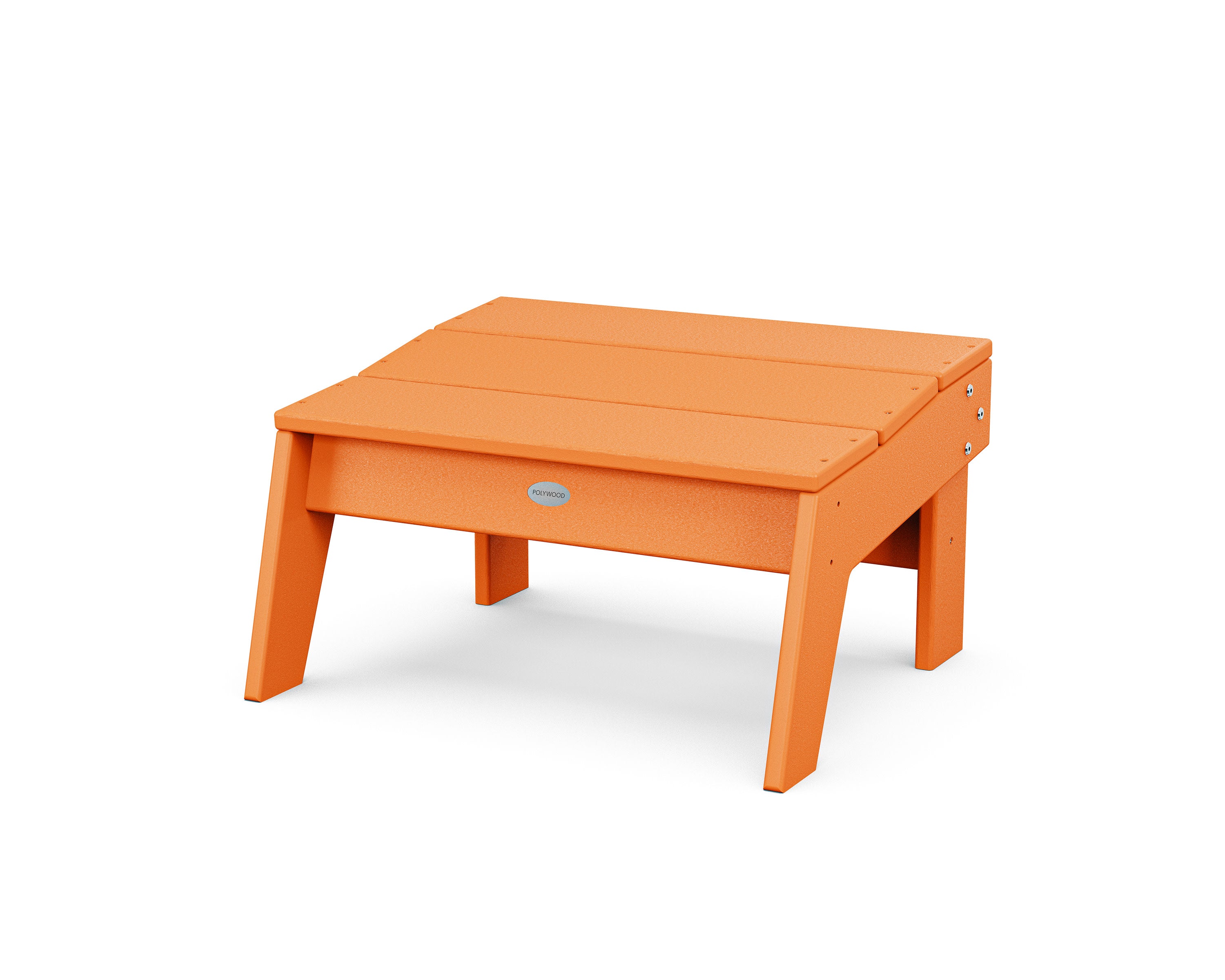 Modern Studio Oversized Ottoman in Tangerine