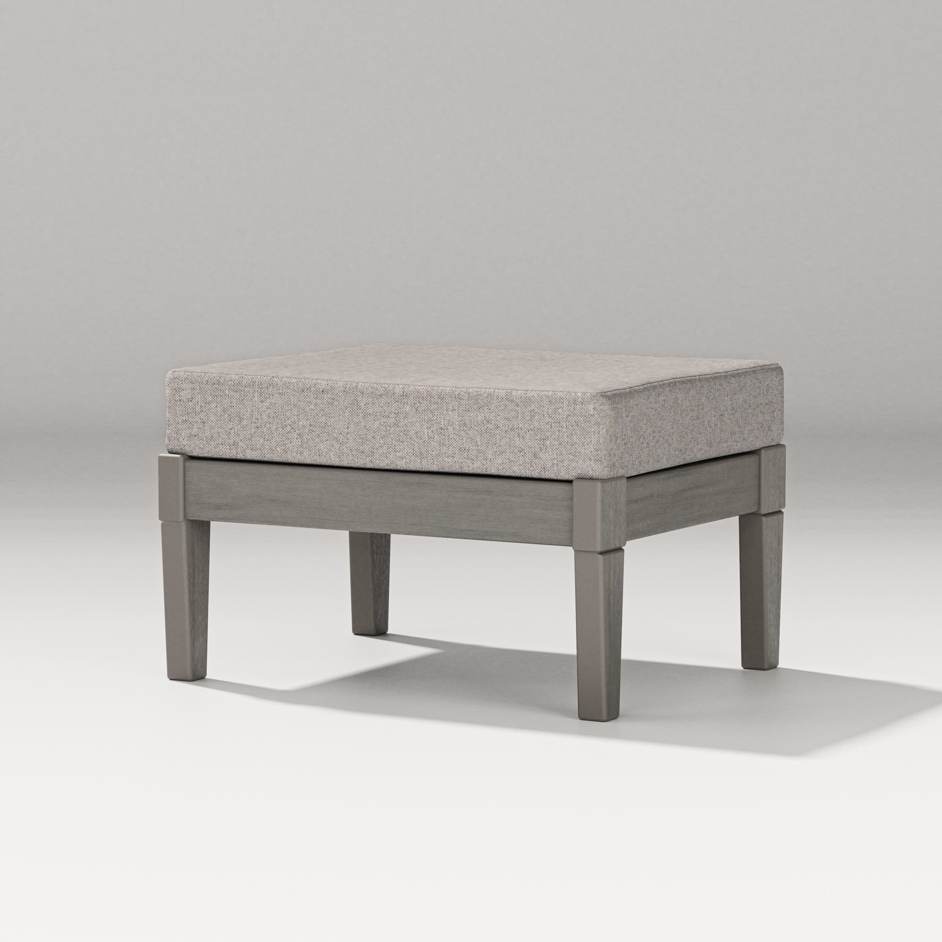 Estate Lounge Ottoman in Driftwood / Weathered Tweed