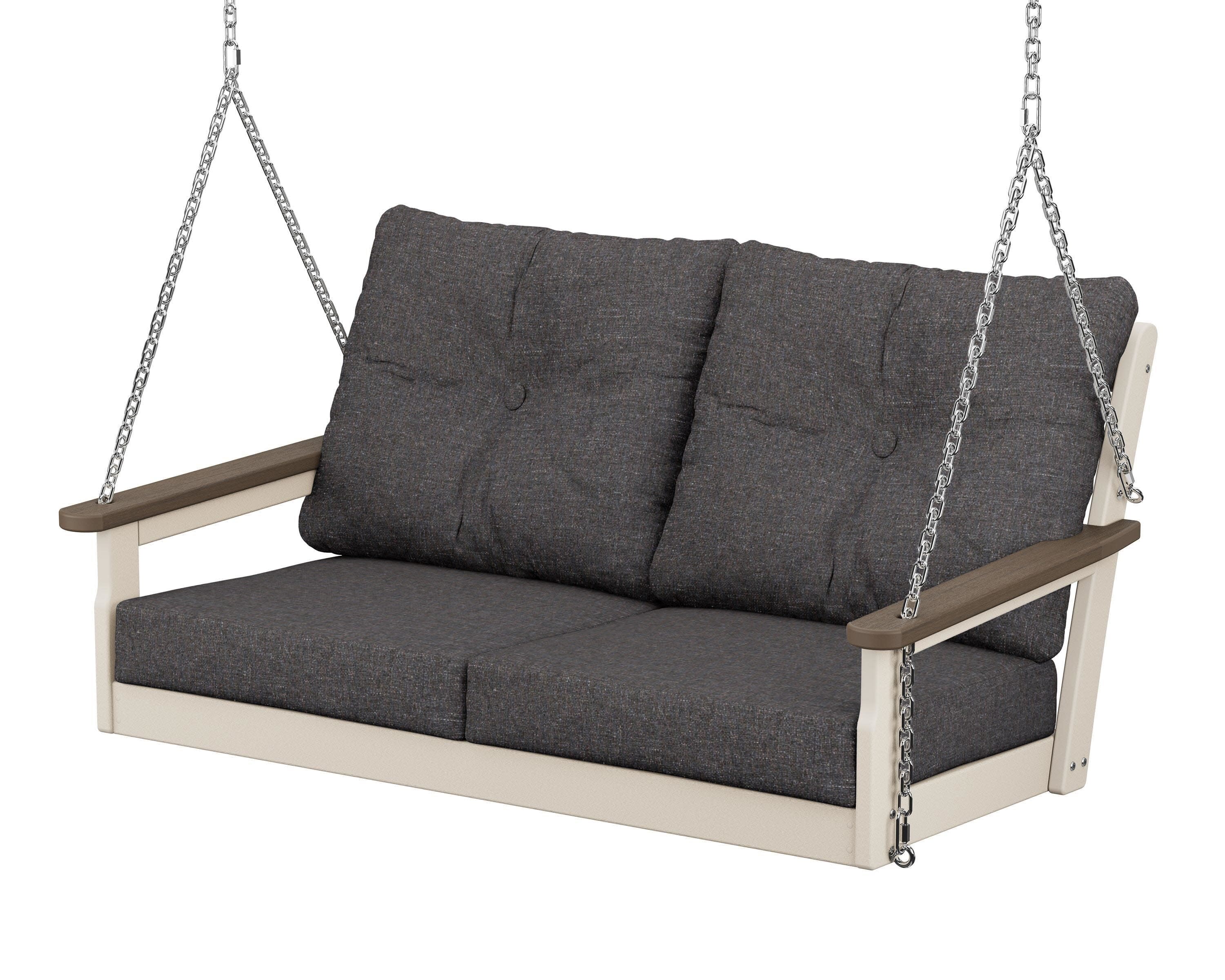 Vineyard Deep Seating Swing in Sand / Kona / Ash Charcoal