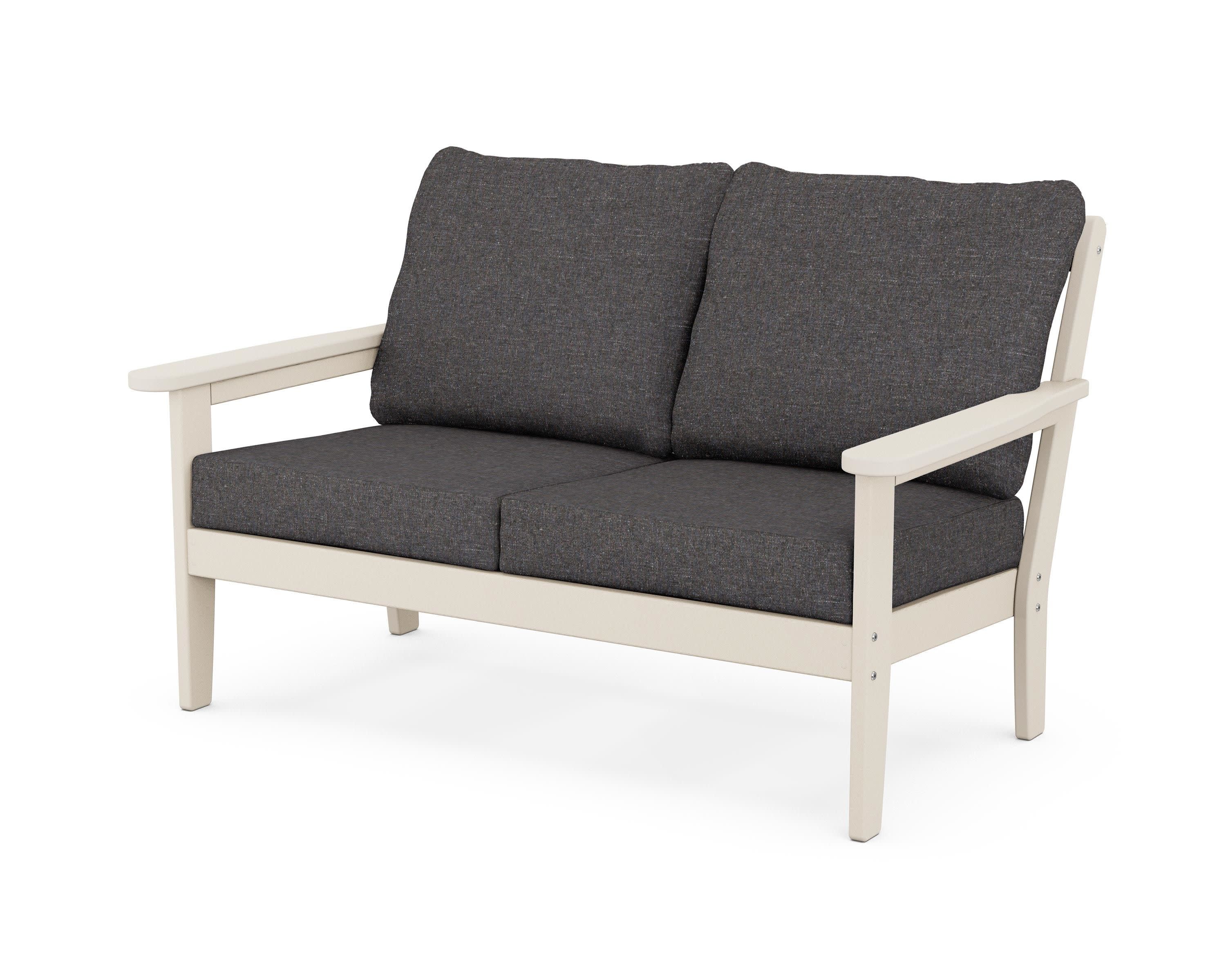 Cottage Deep Seating Loveseat in Sand / Ash Charcoal
