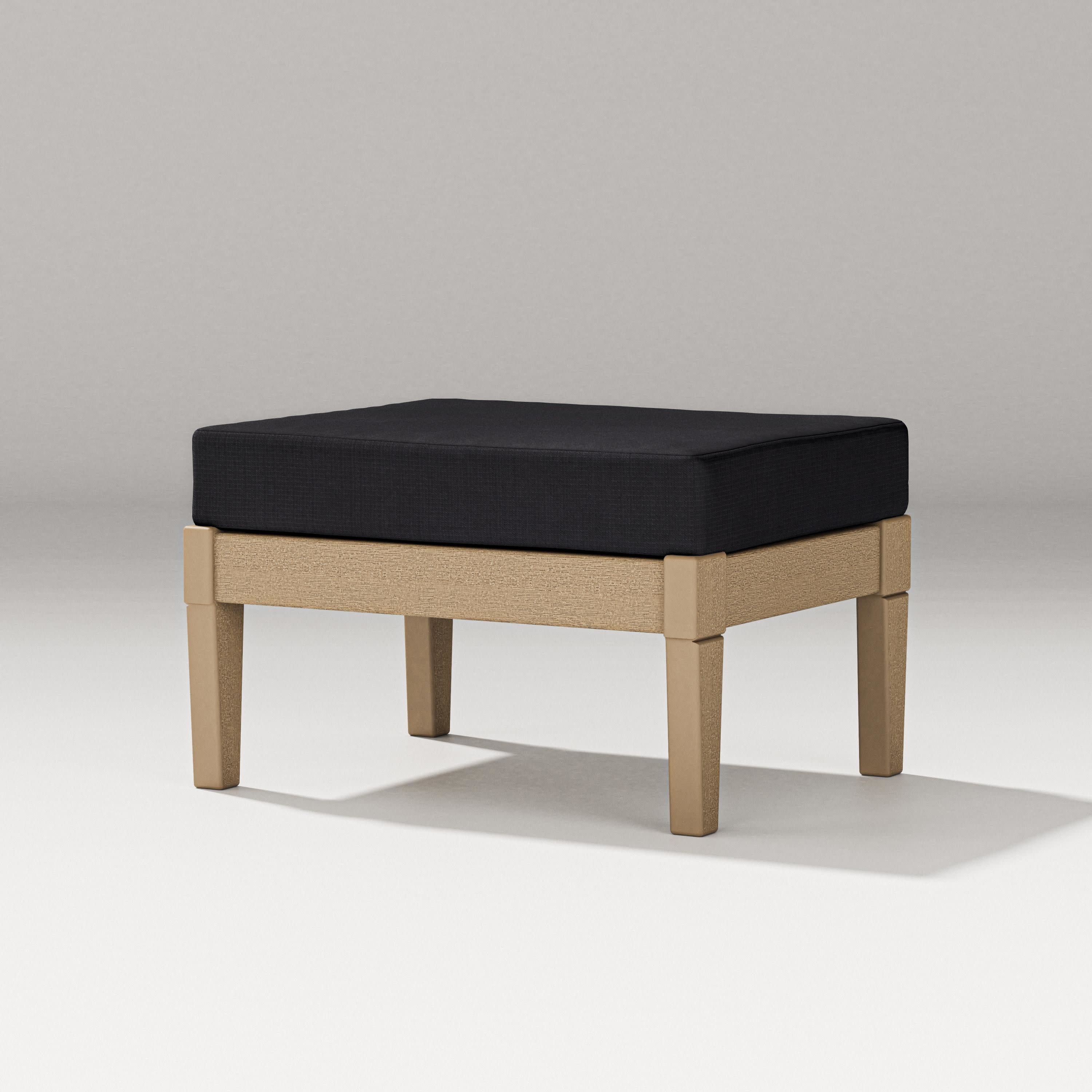 Estate Lounge Ottoman in Vintage Sahara / Midnight Linen