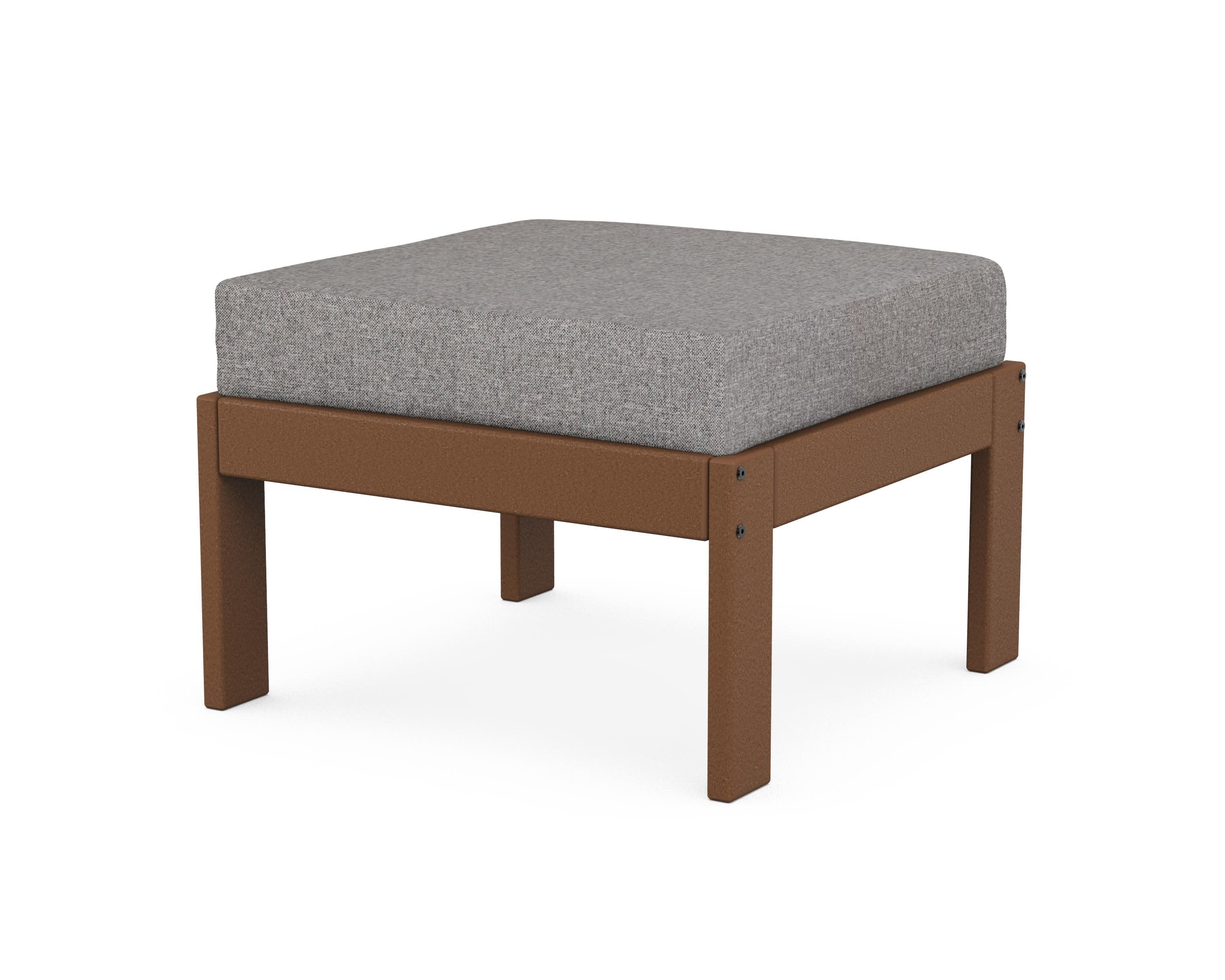 Vineyard Modular Ottoman in Teak / Grey Mist